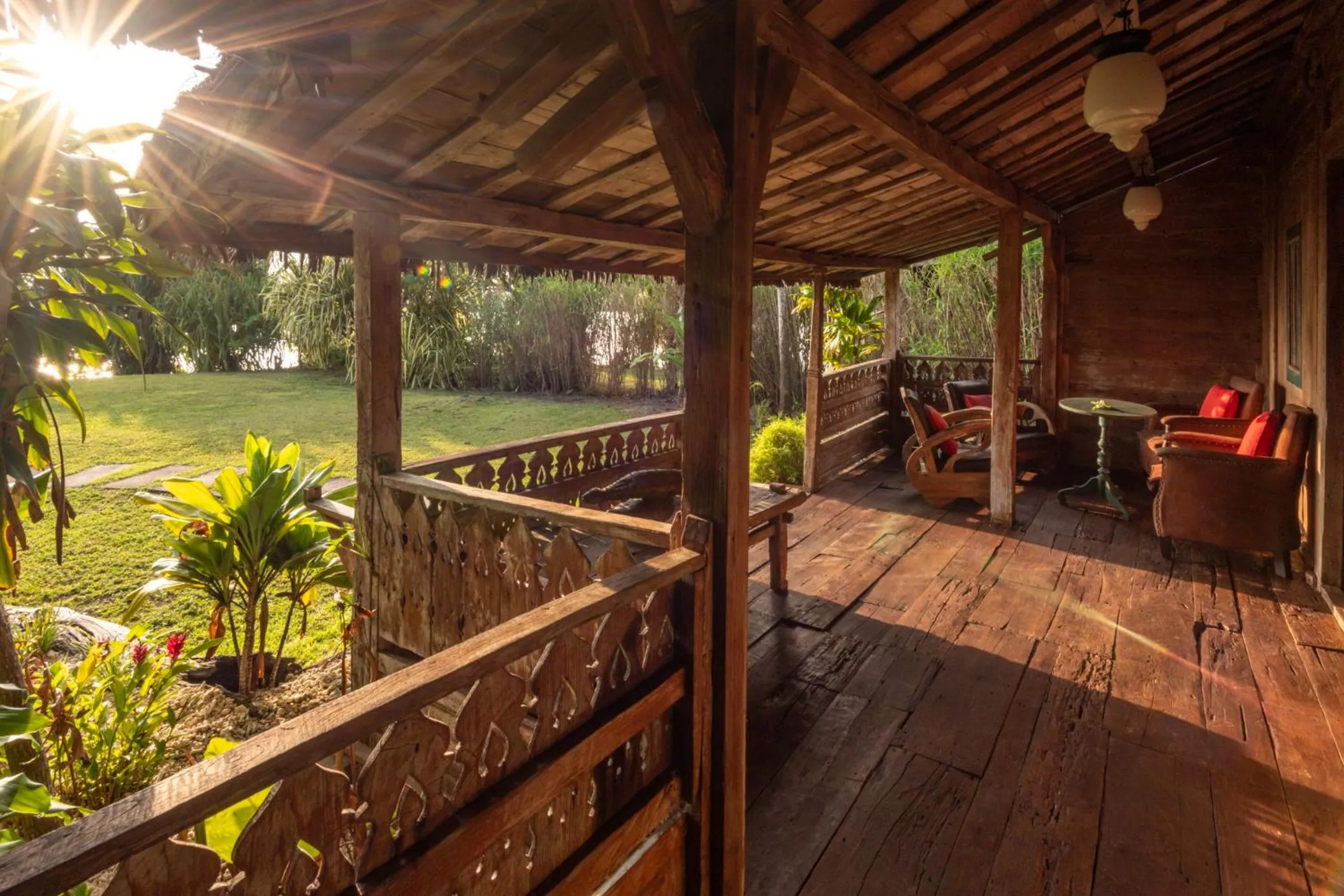Patio in Ratua Private Island Resort