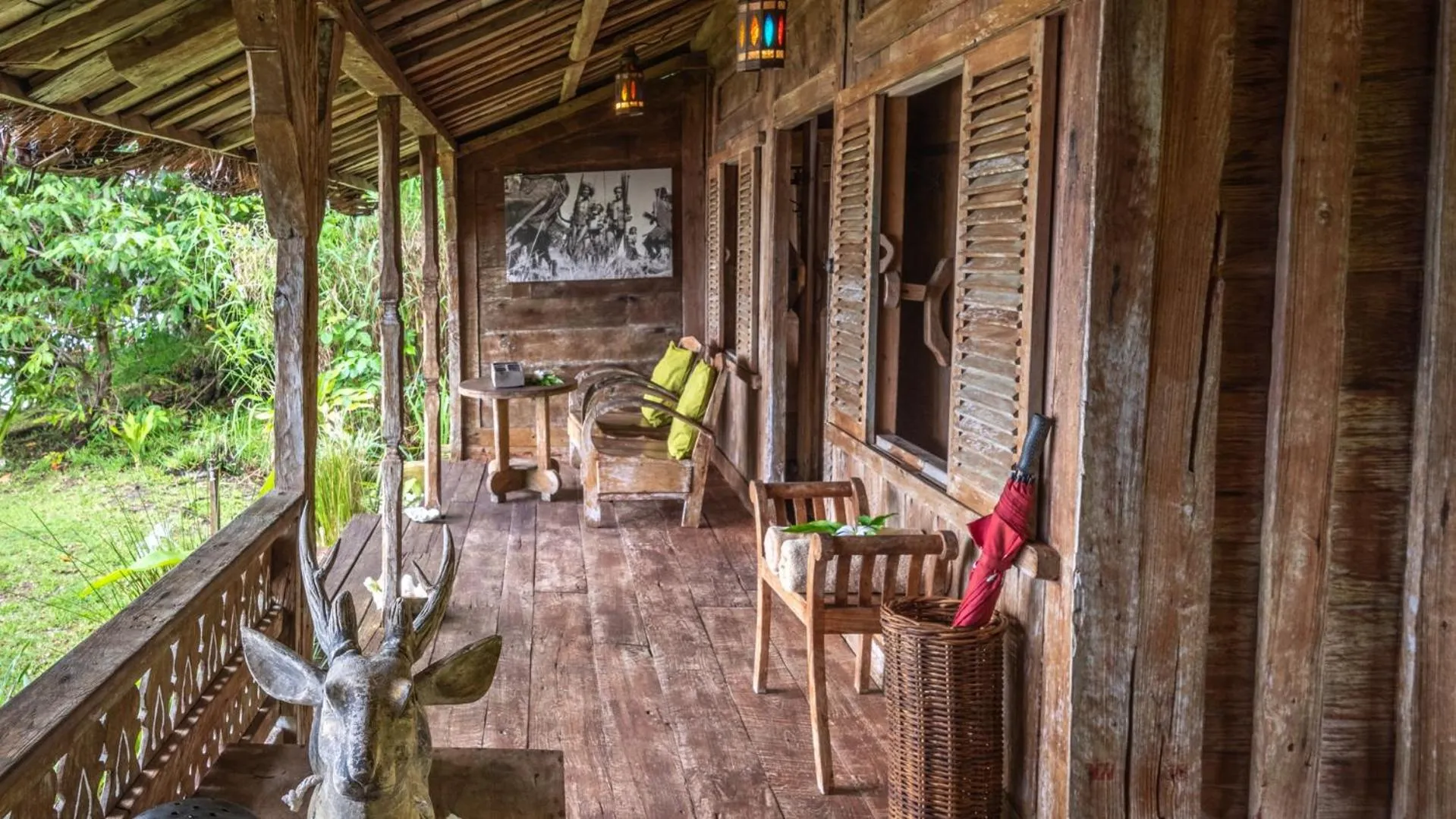Patio in Ratua Private Island Resort