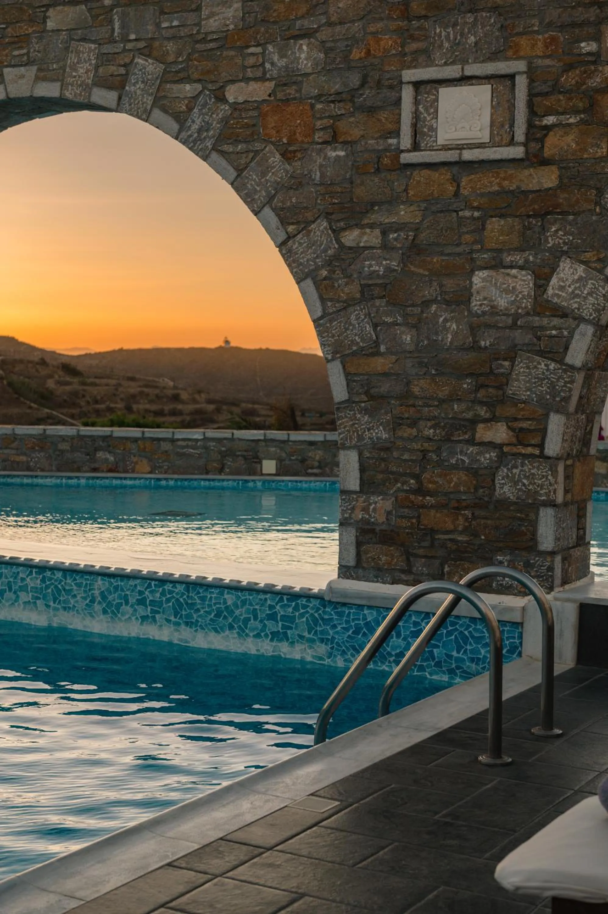 Pool view in Vigla Hotel