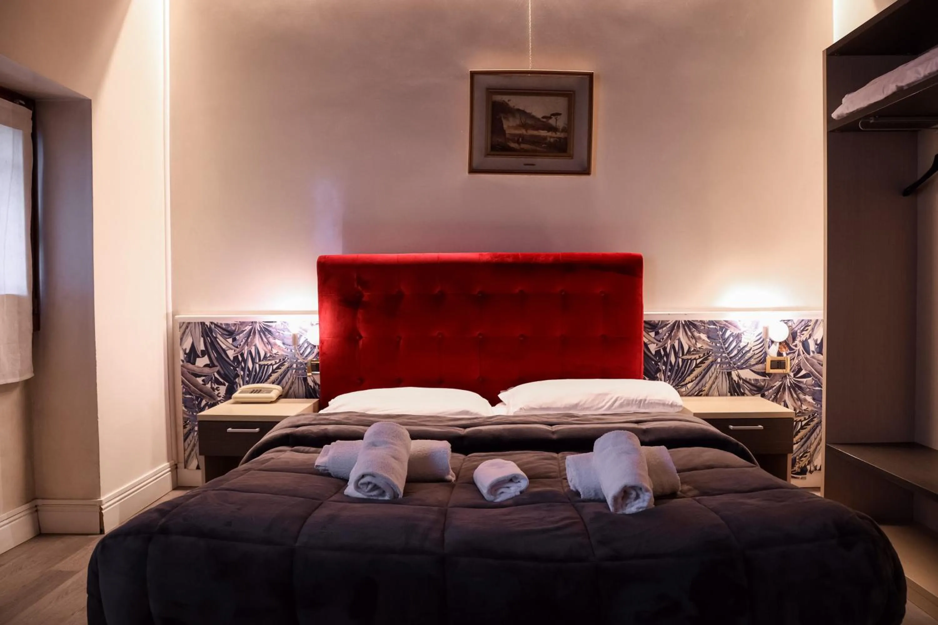 Bed in Hotel Villa Sara