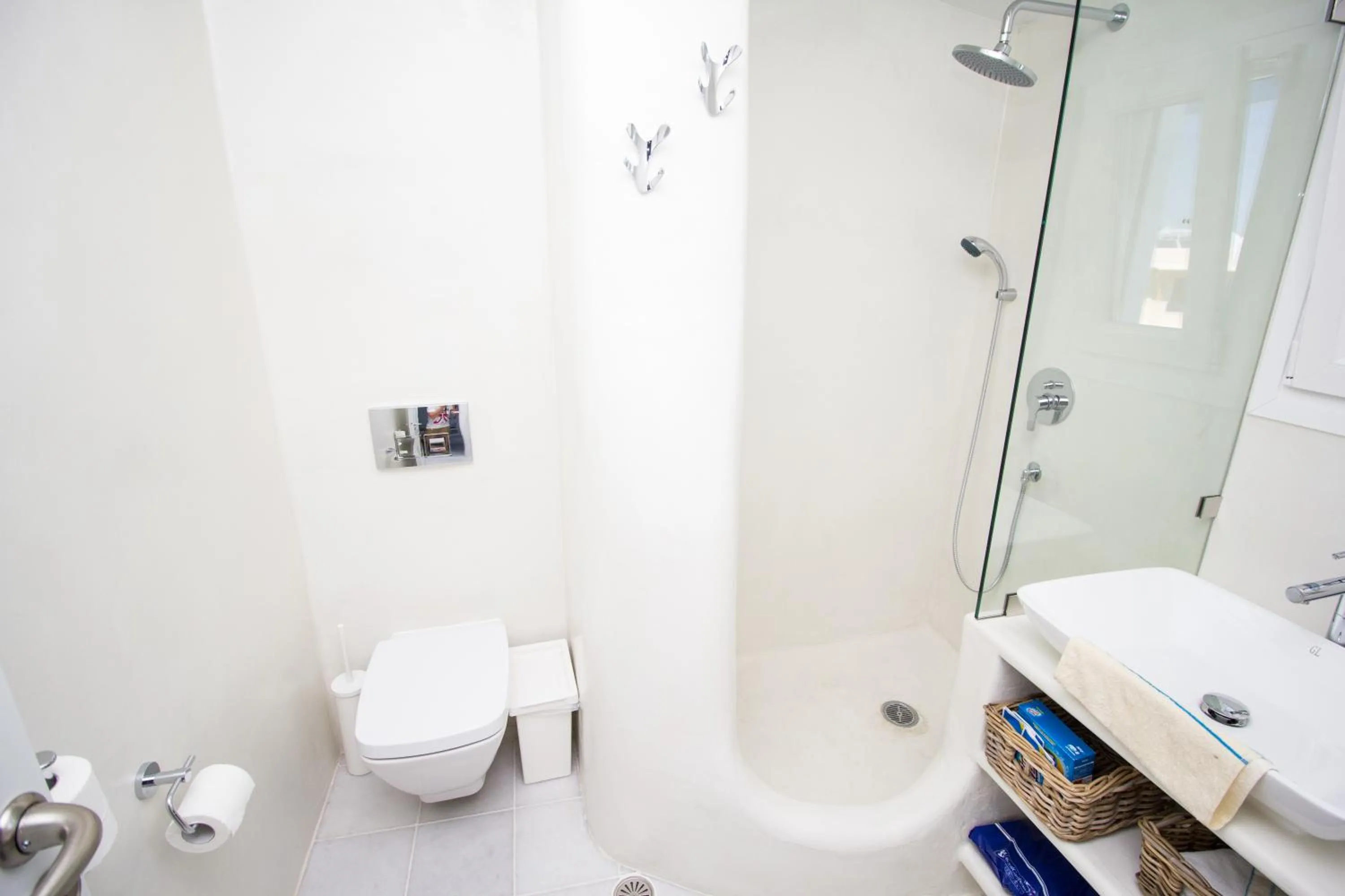 Shower in Aspasia Luxury Apartments