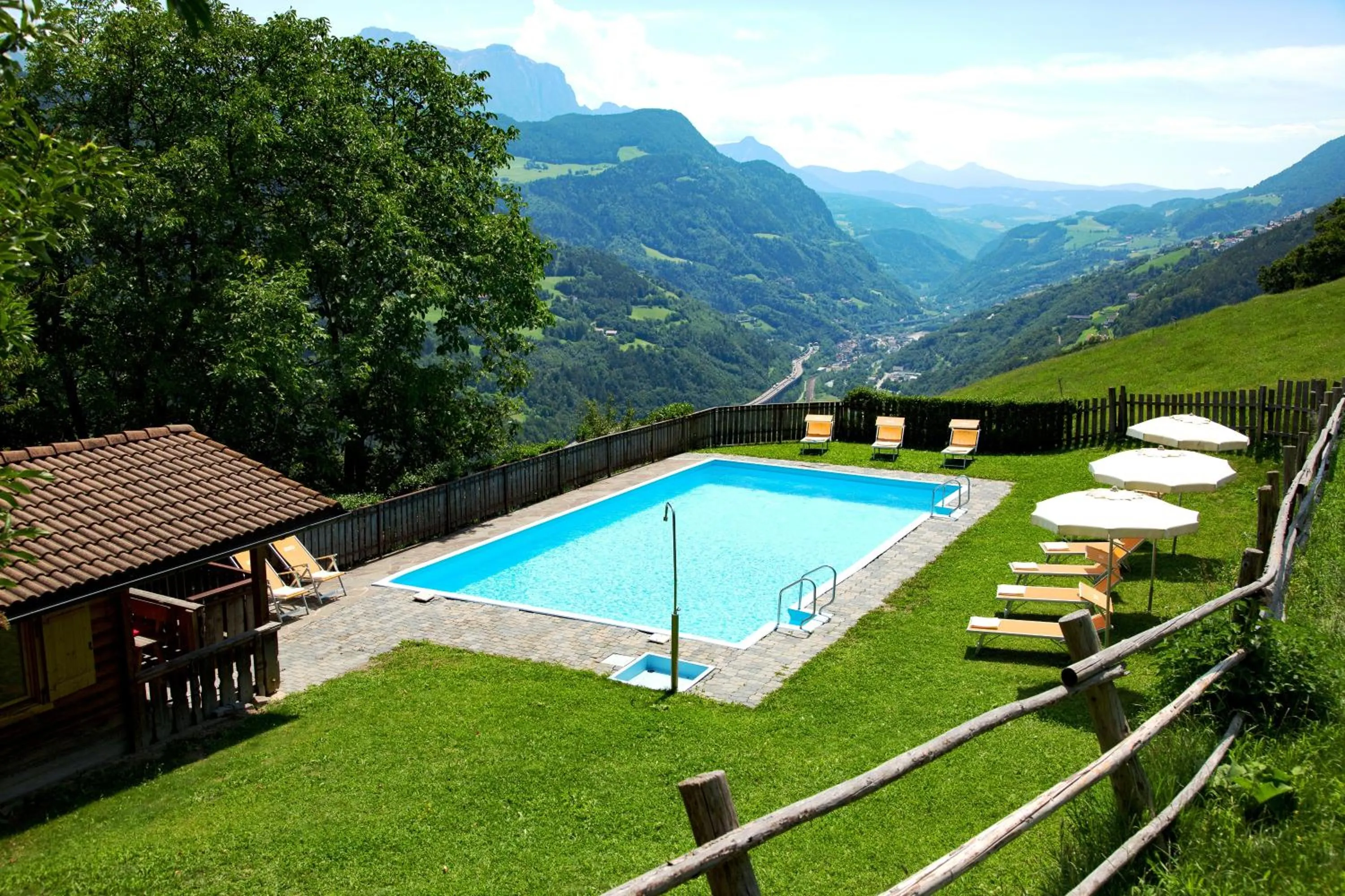 Pool view in Berglandhotel Untertheimerhof