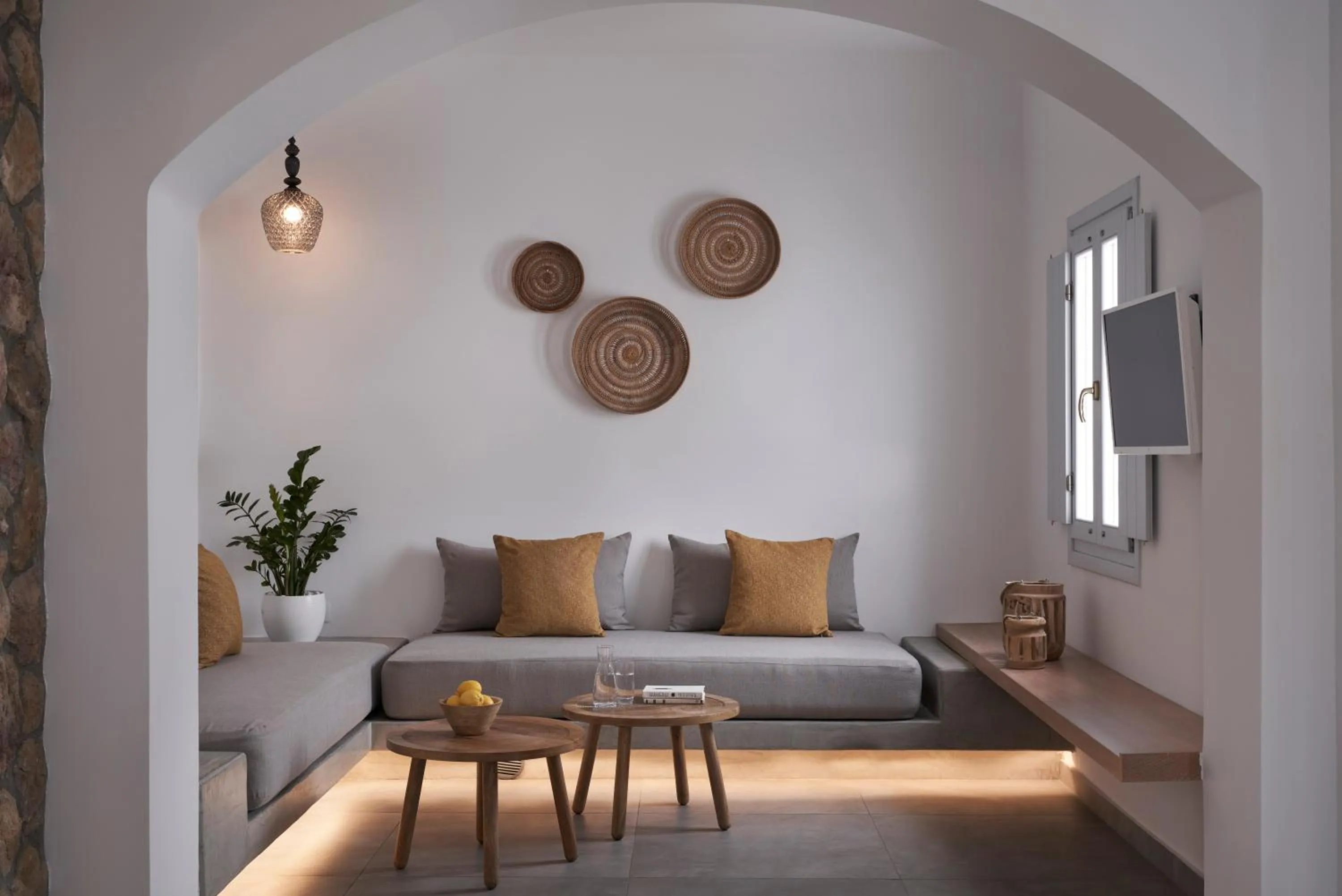 Living room in Makris Beach Hotel