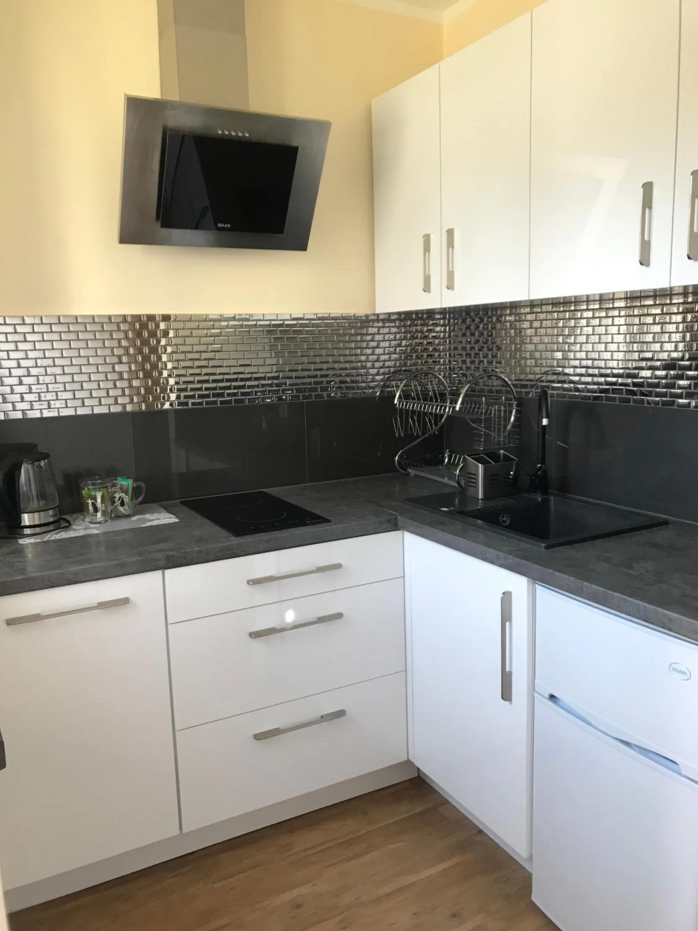 Kitchen or kitchenette in Lazur Apartamenty