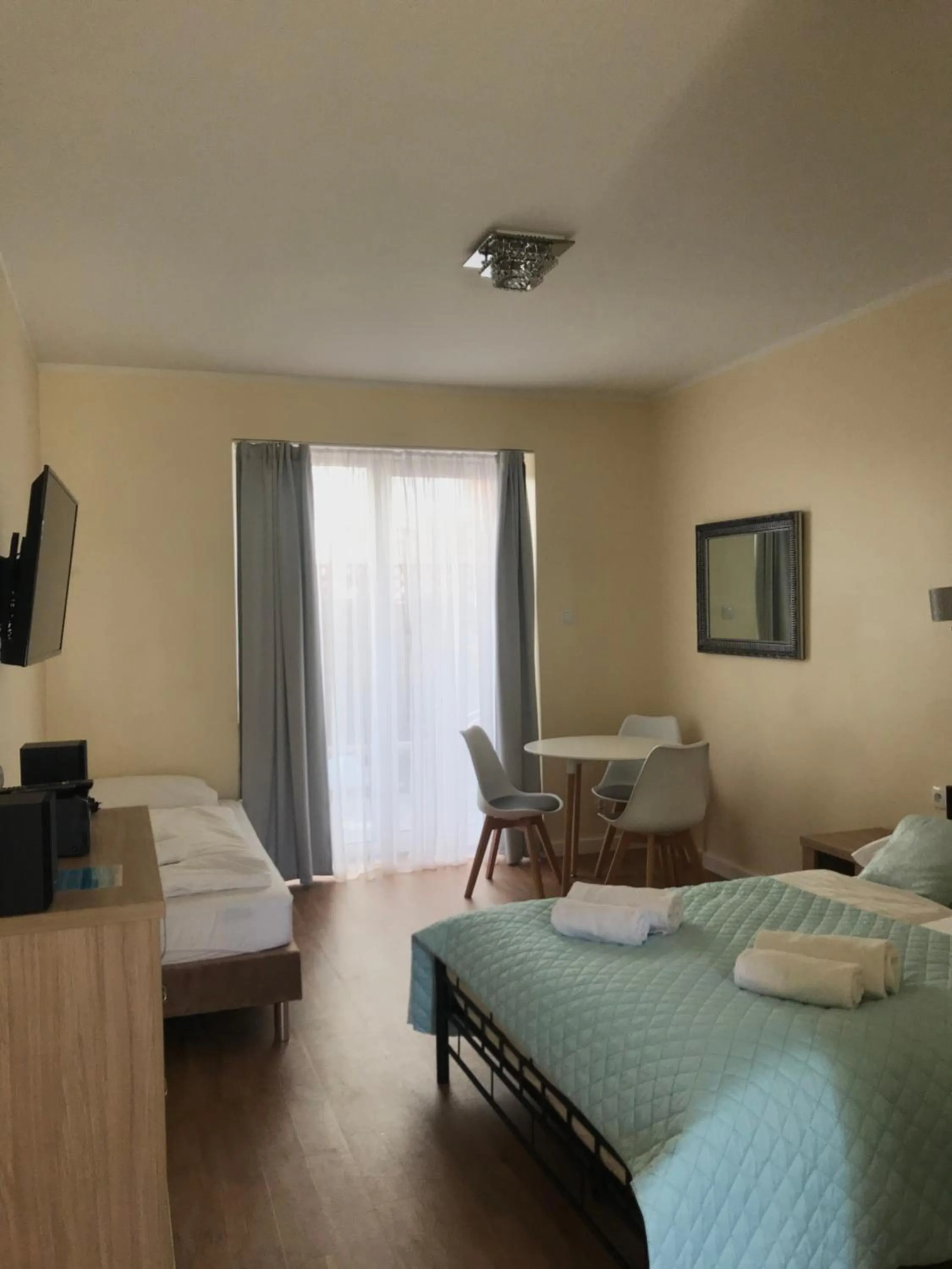 Patio, Bed in Lazur Apartamenty