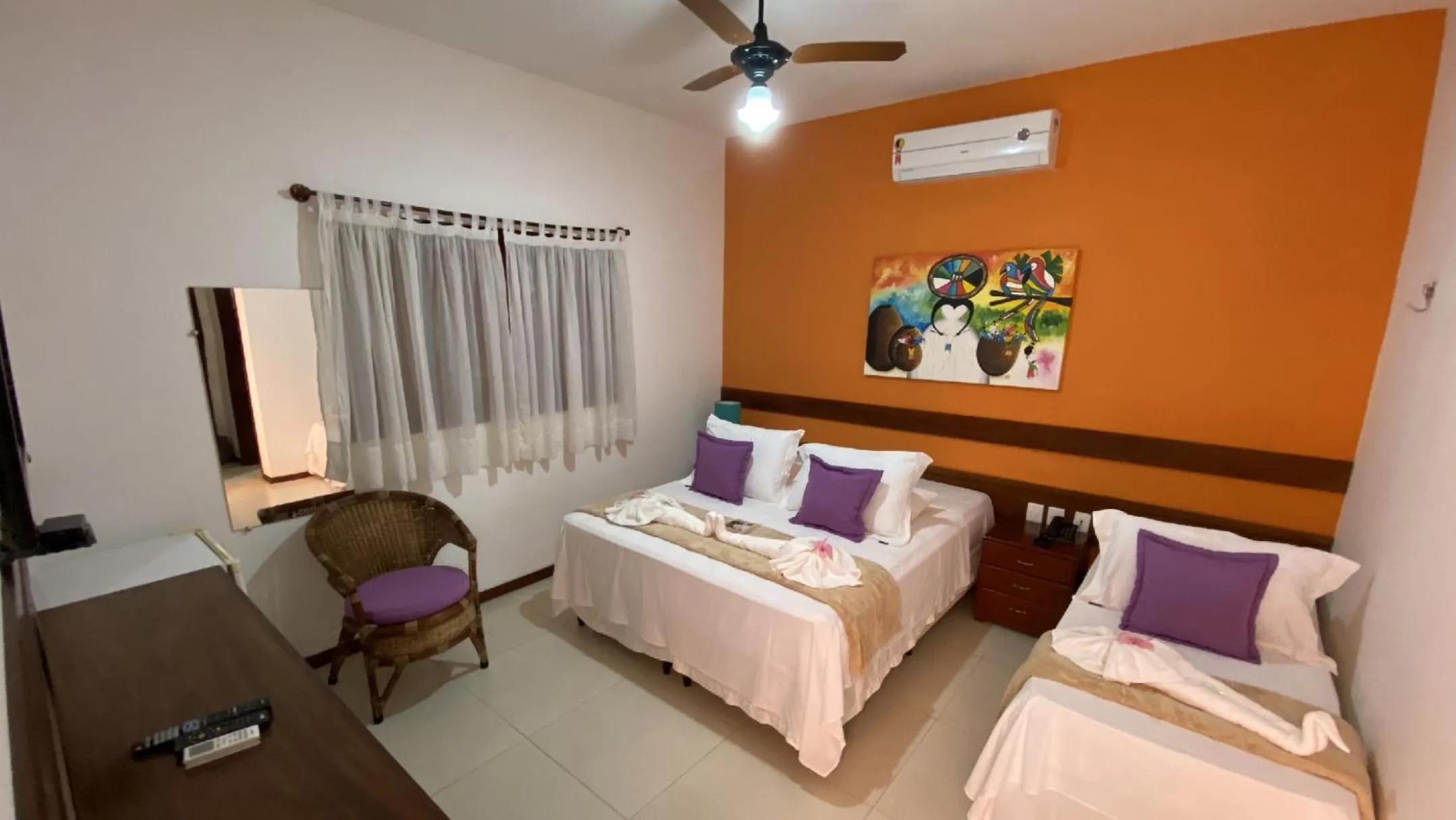 TV and multimedia, Bed in Pousada Só Alegria