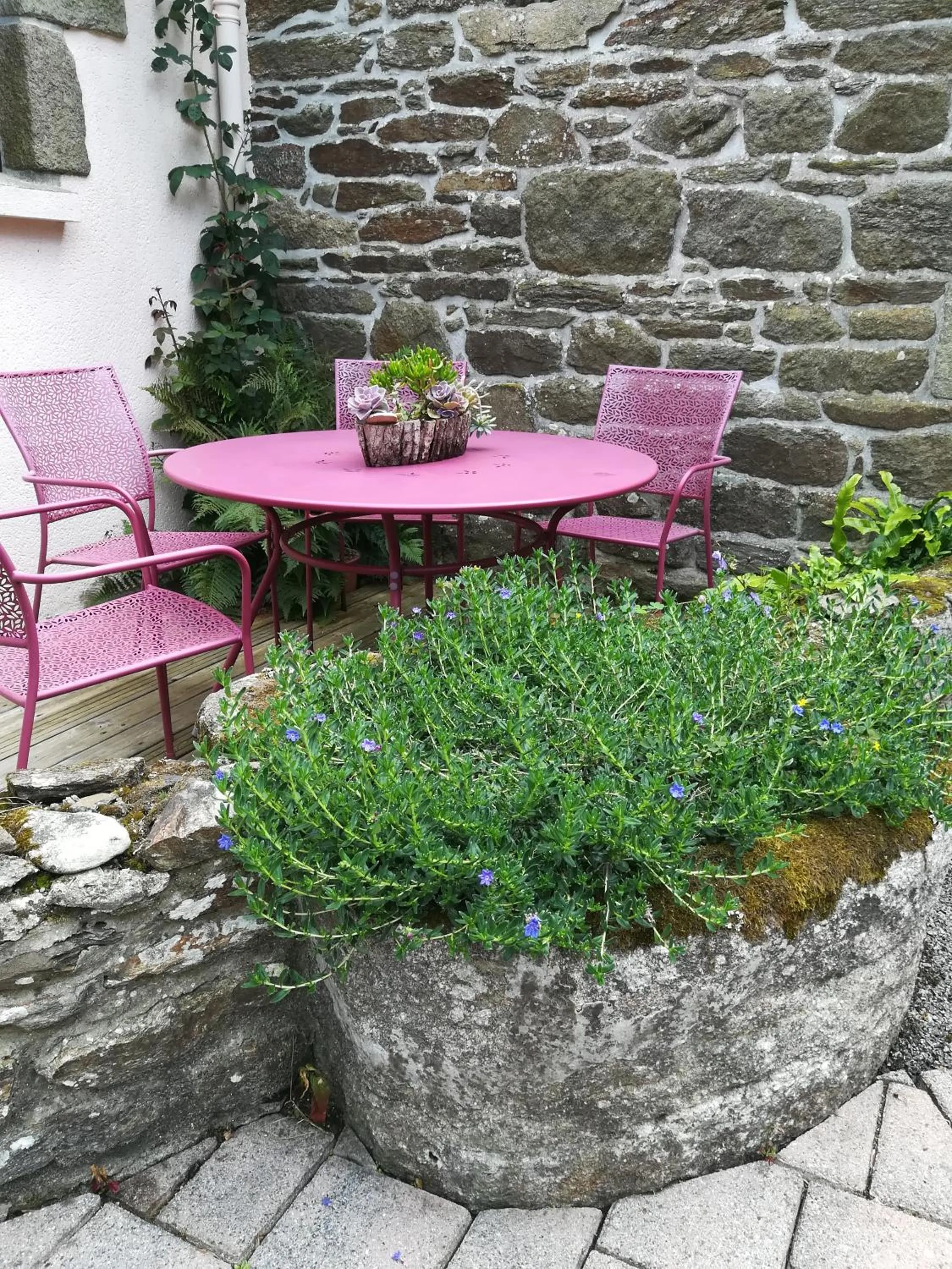 Patio in Chez Herveline Le Fer - Chambres et table d'hôtes