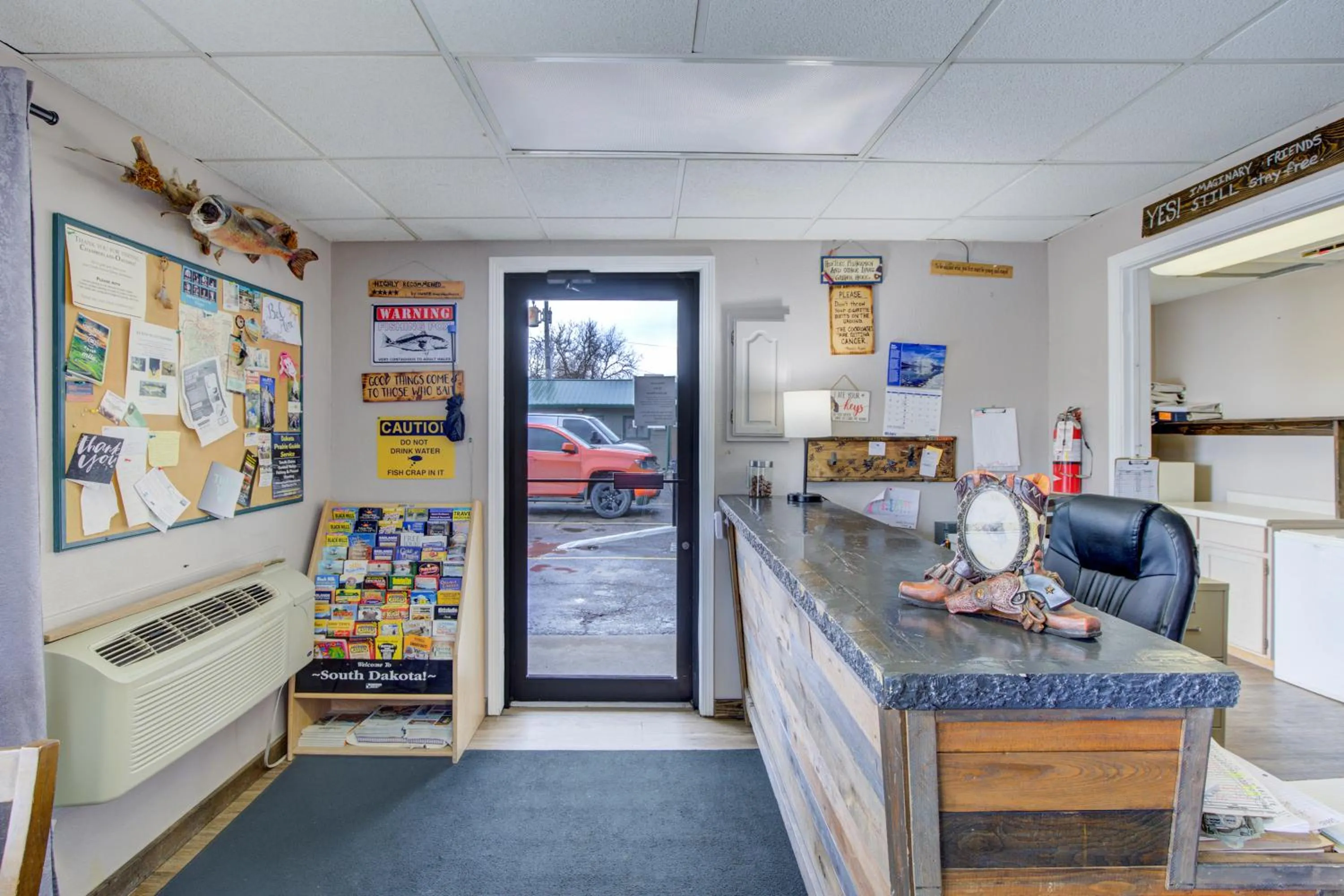 Lobby or reception in Bel Aire Motel Chamberlain Near Missouri River I 90