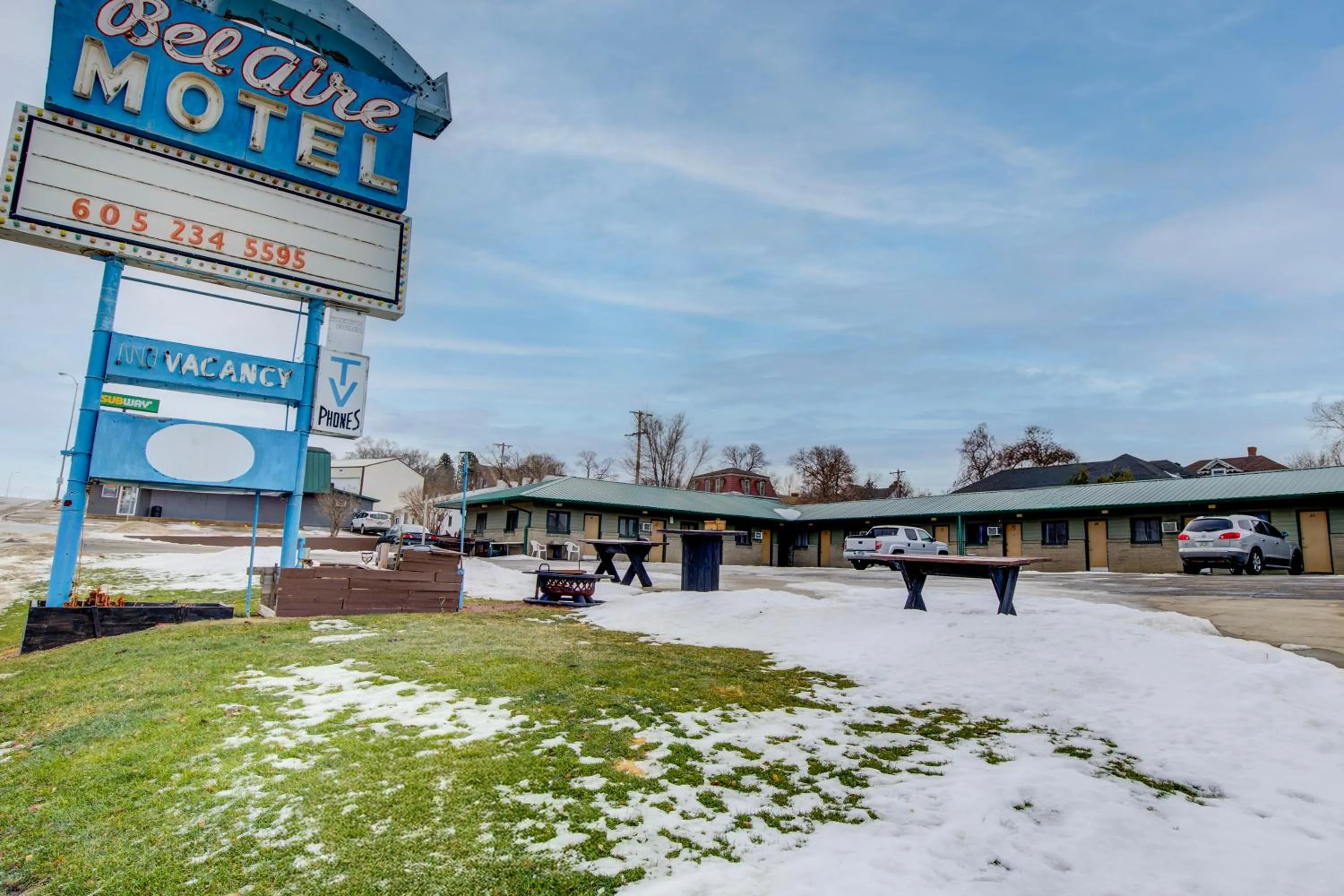 Street view in Bel Aire Motel Chamberlain Near Missouri River I 90