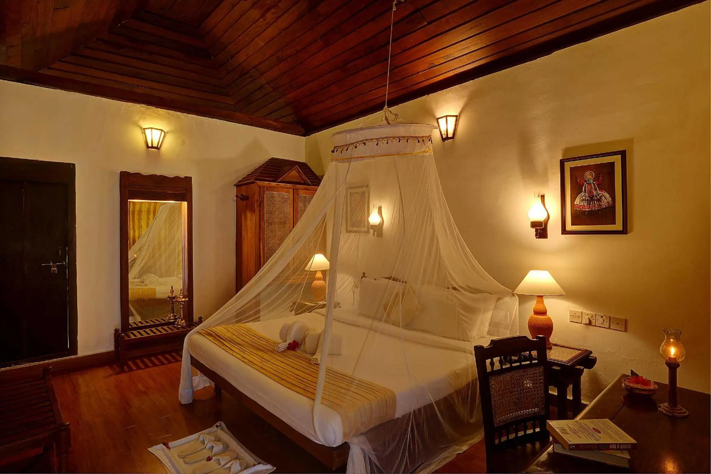 Photo of the whole room, Bed in Somatheeram Ayurveda village