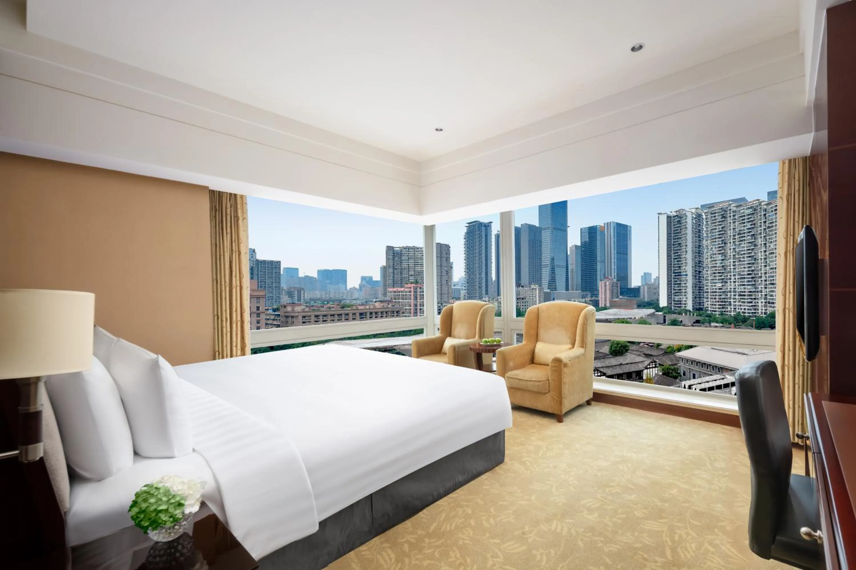 Bedroom, Bed in Shangri-La Chengdu