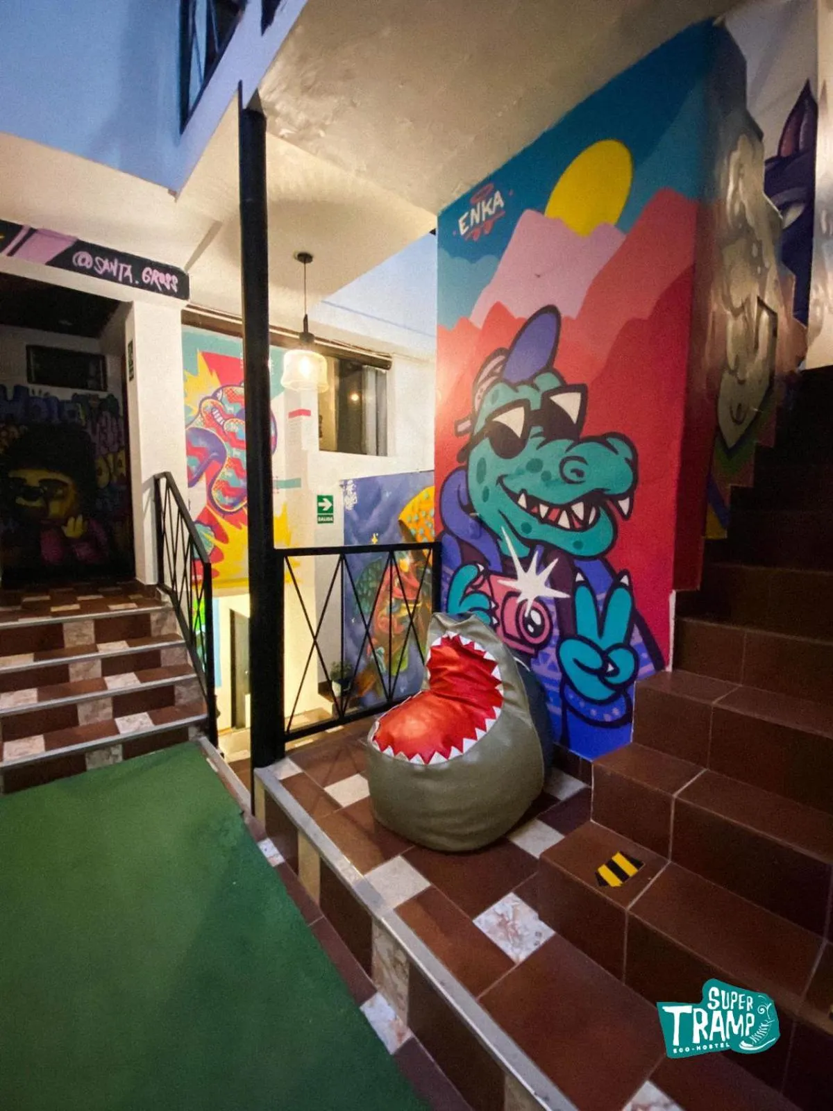 Living room in Supertramp Hostel Machupicchu