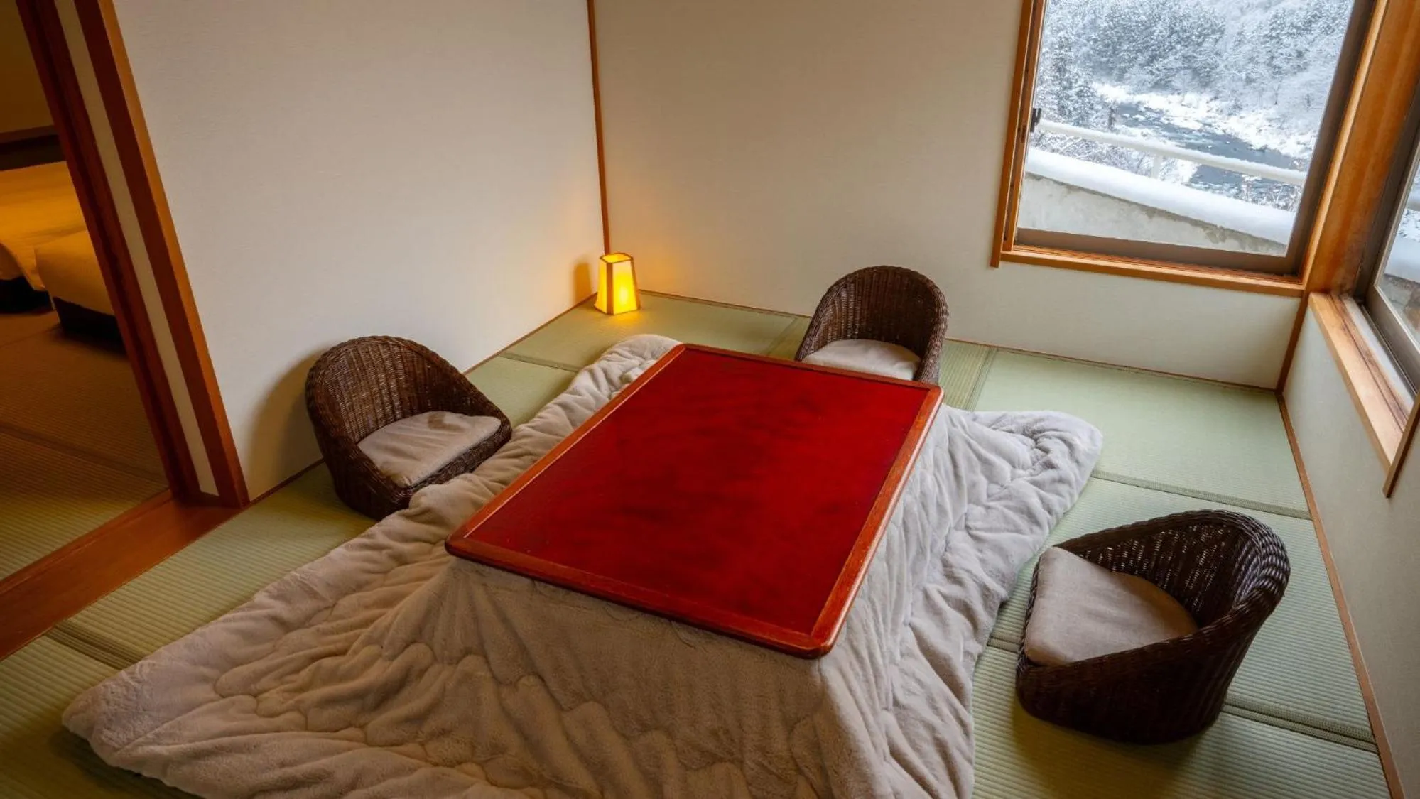 Bed in Marumine Kanko Hotel