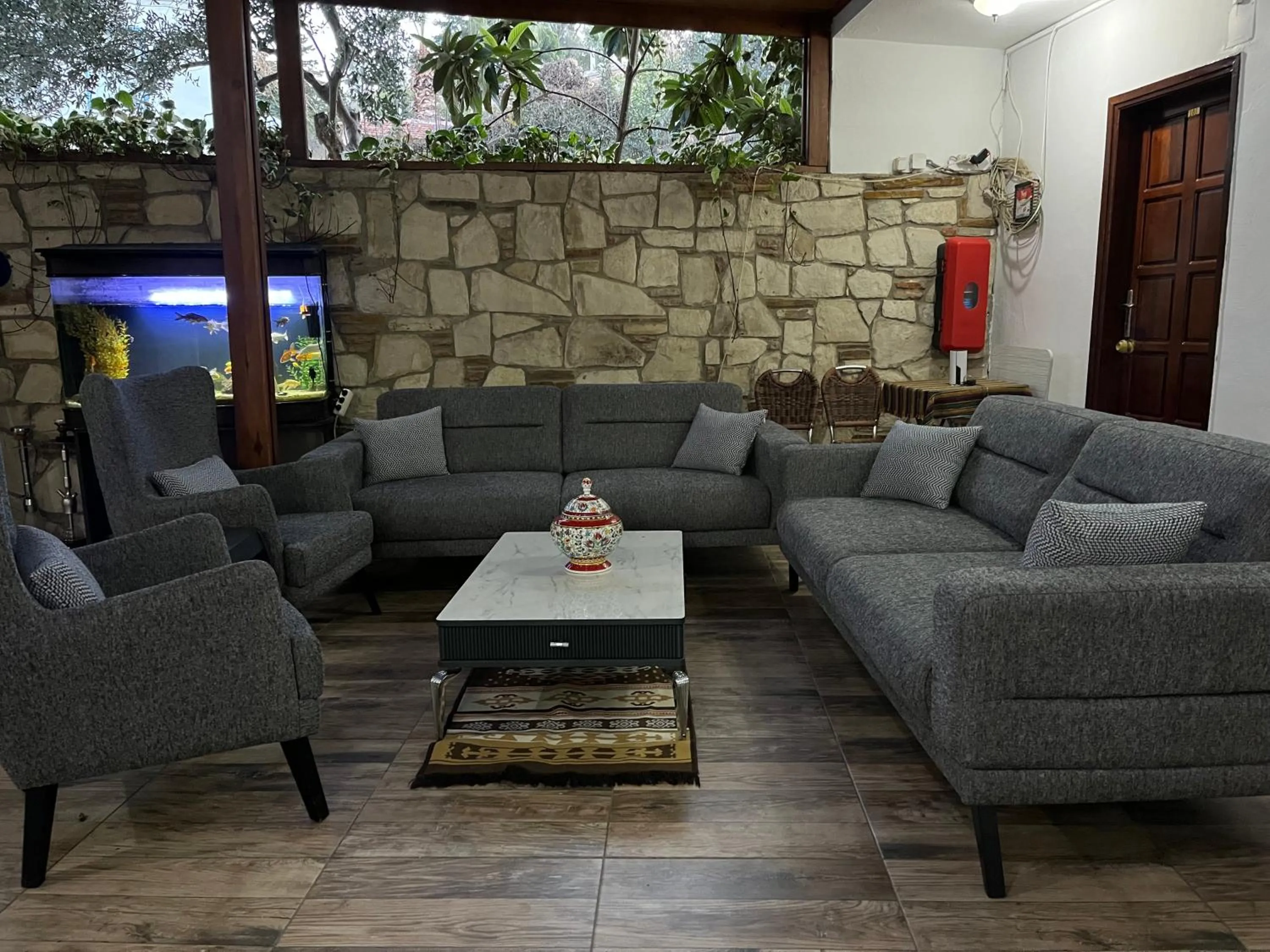 Seating area in Akay Hotel