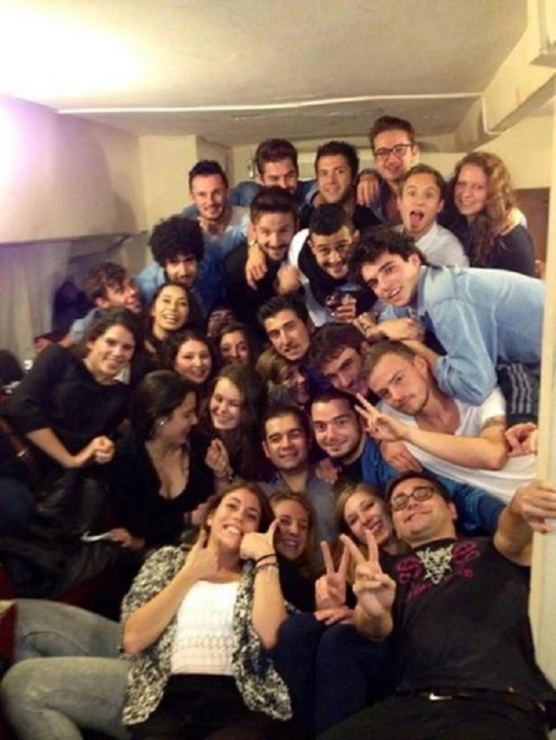 group of guests in TAXİM HOSTEL