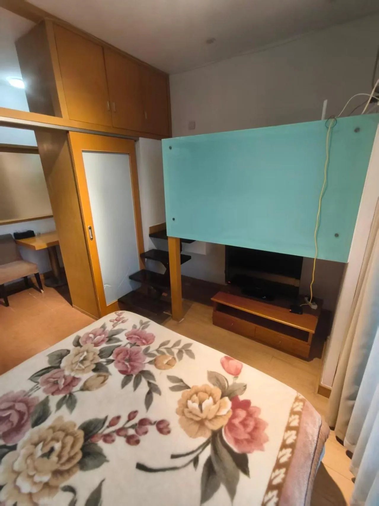 TV and multimedia, Bed in Xinshikong Apartments- Abest Zhongshan Park No.1