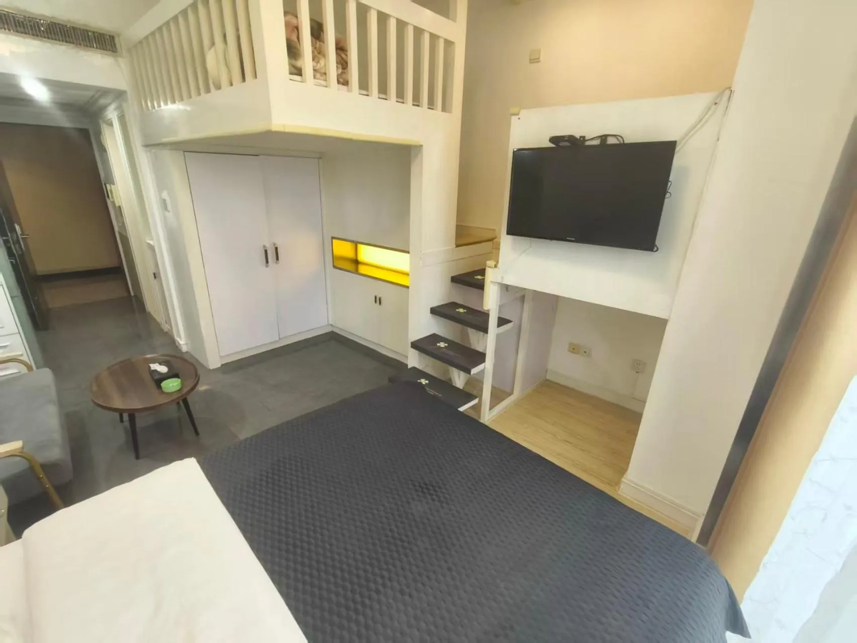 TV and multimedia, Bed in Xinshikong Apartments- Abest Zhongshan Park No.1