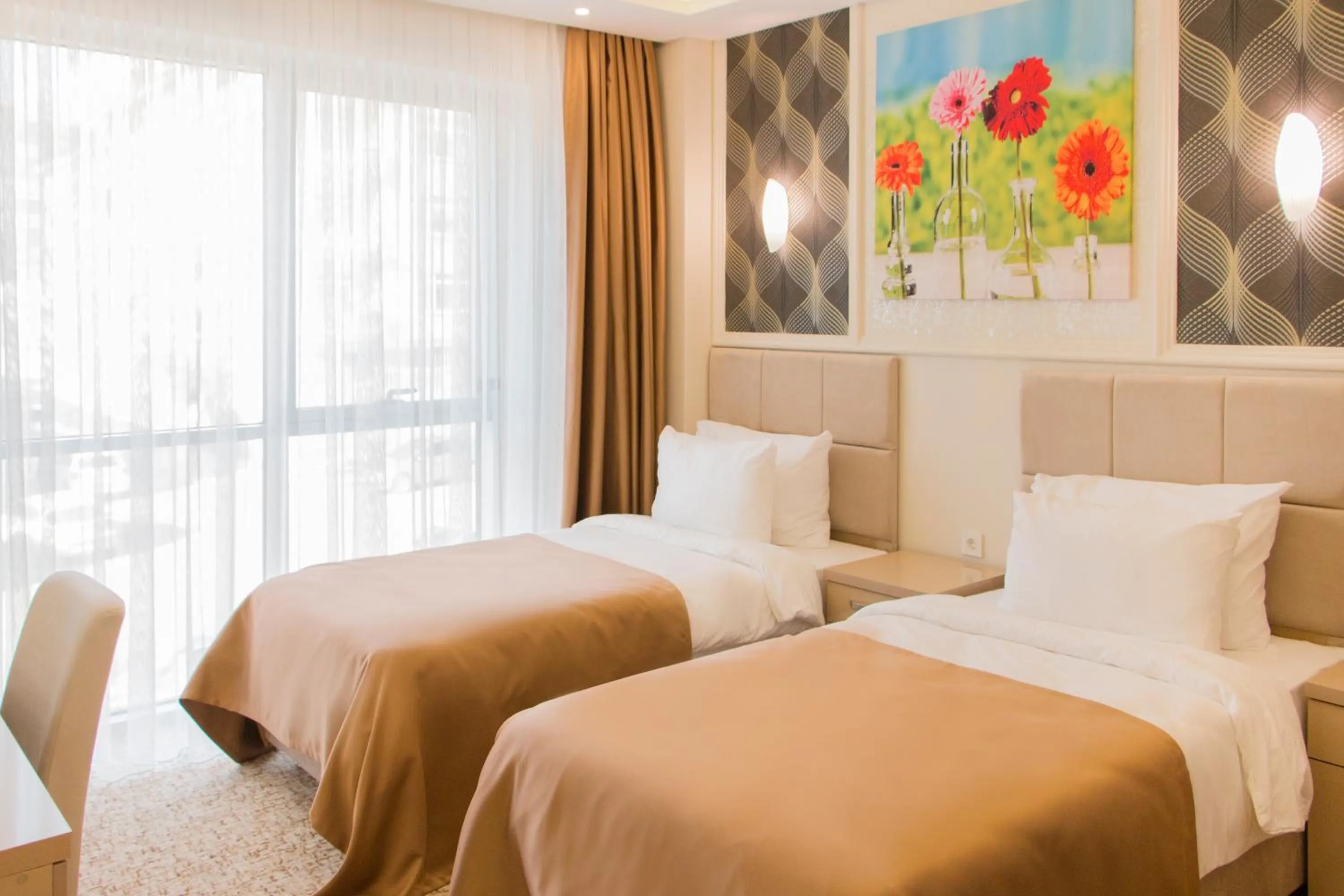 Bed in Goldhan Hotel