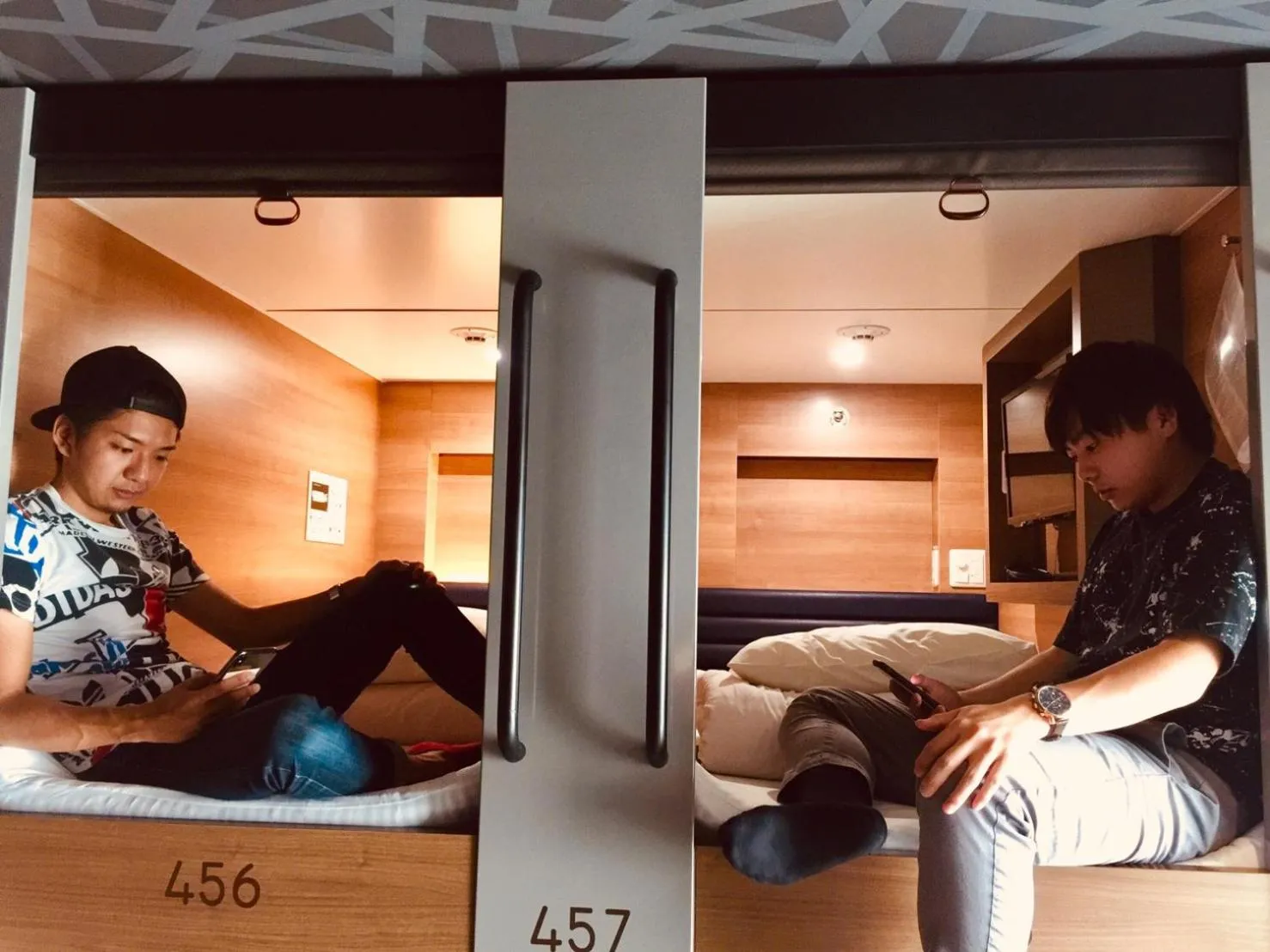 Bed in Y's CABIN&HOTEL Naha Kokusai Street