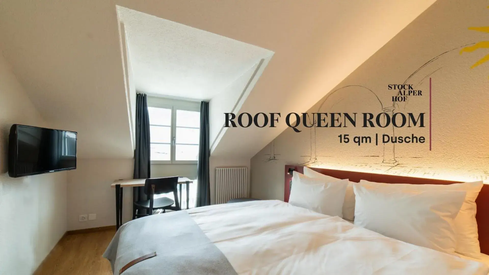 Roof Queen Room in Hotel Stockalperhof Roof Queen Room in Hotel Stockalperhof