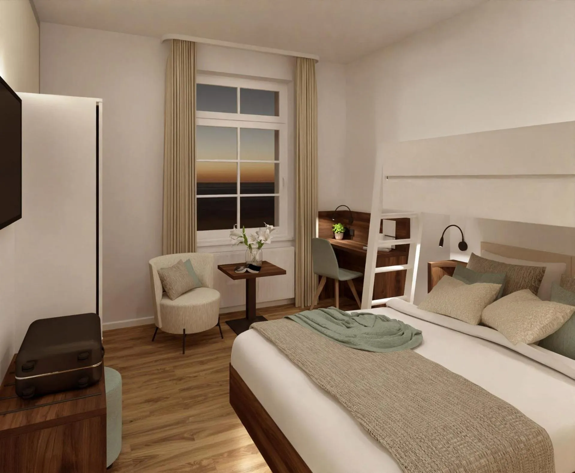 Photo of the whole room, Bed in Johanniter Gästehaus