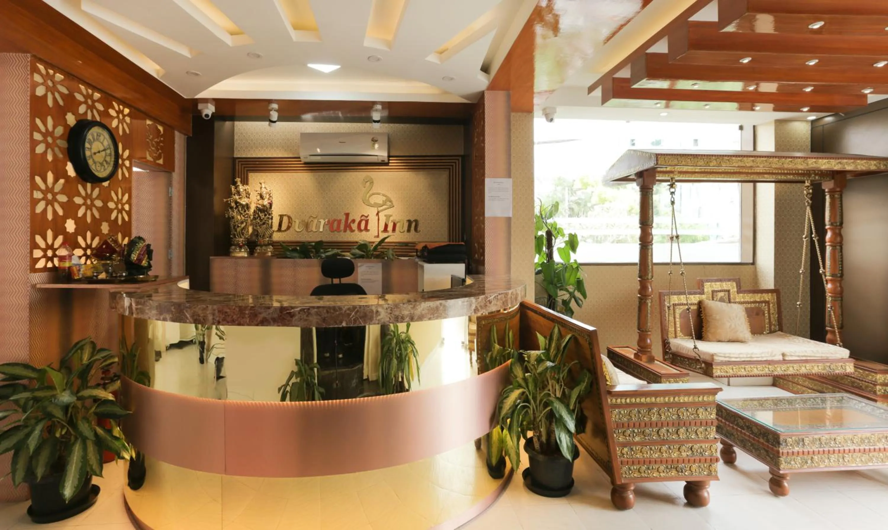 Lobby or reception in Hotel Dvaraka Inn