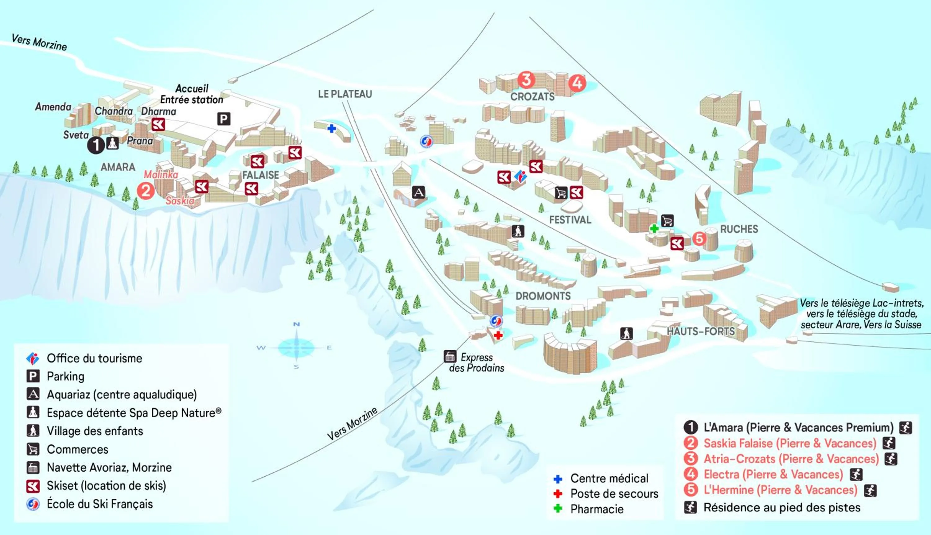 Bird's eye view in Résidence Pierre & Vacances Atria-Crozats