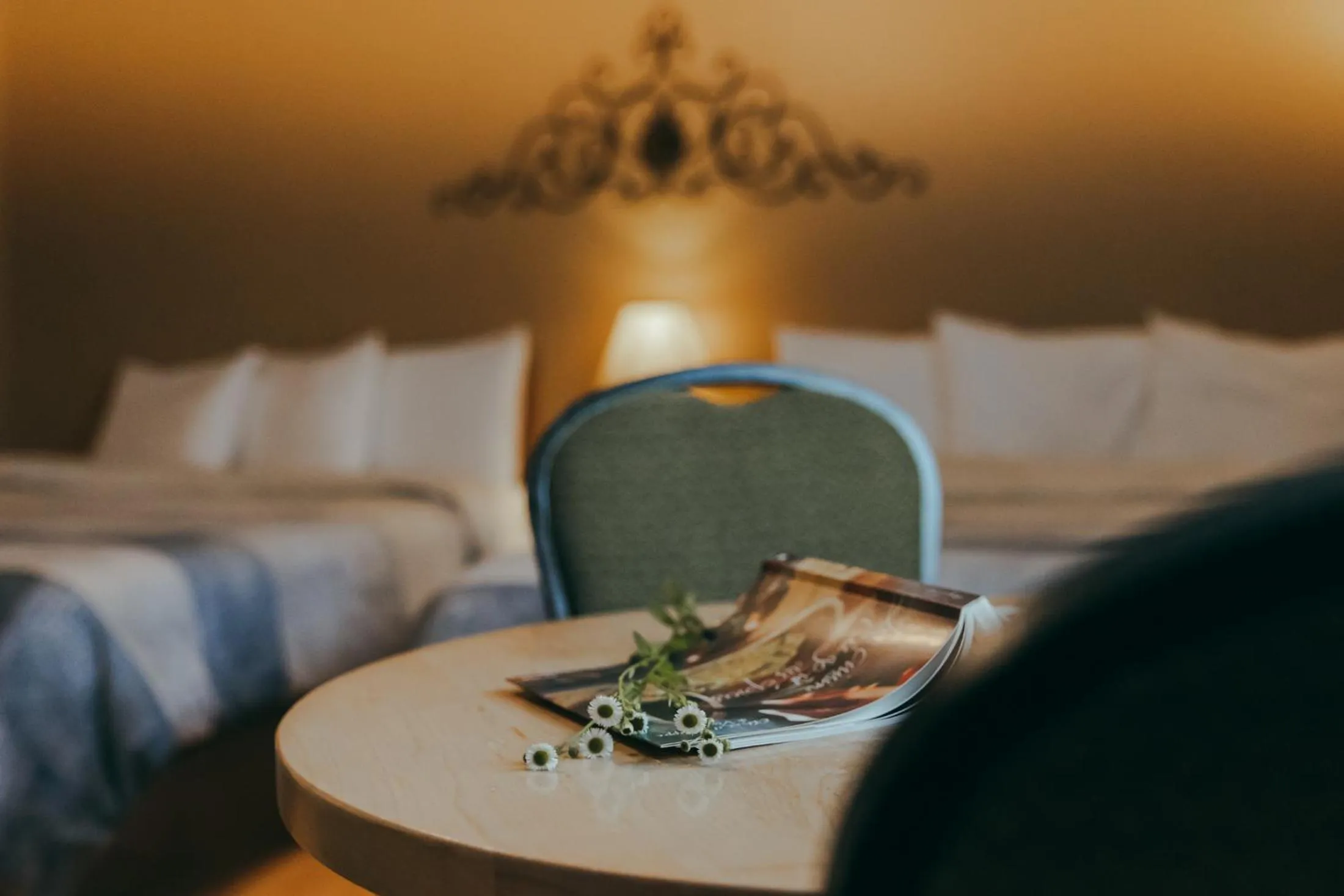 Bed in Motel Des Cascades