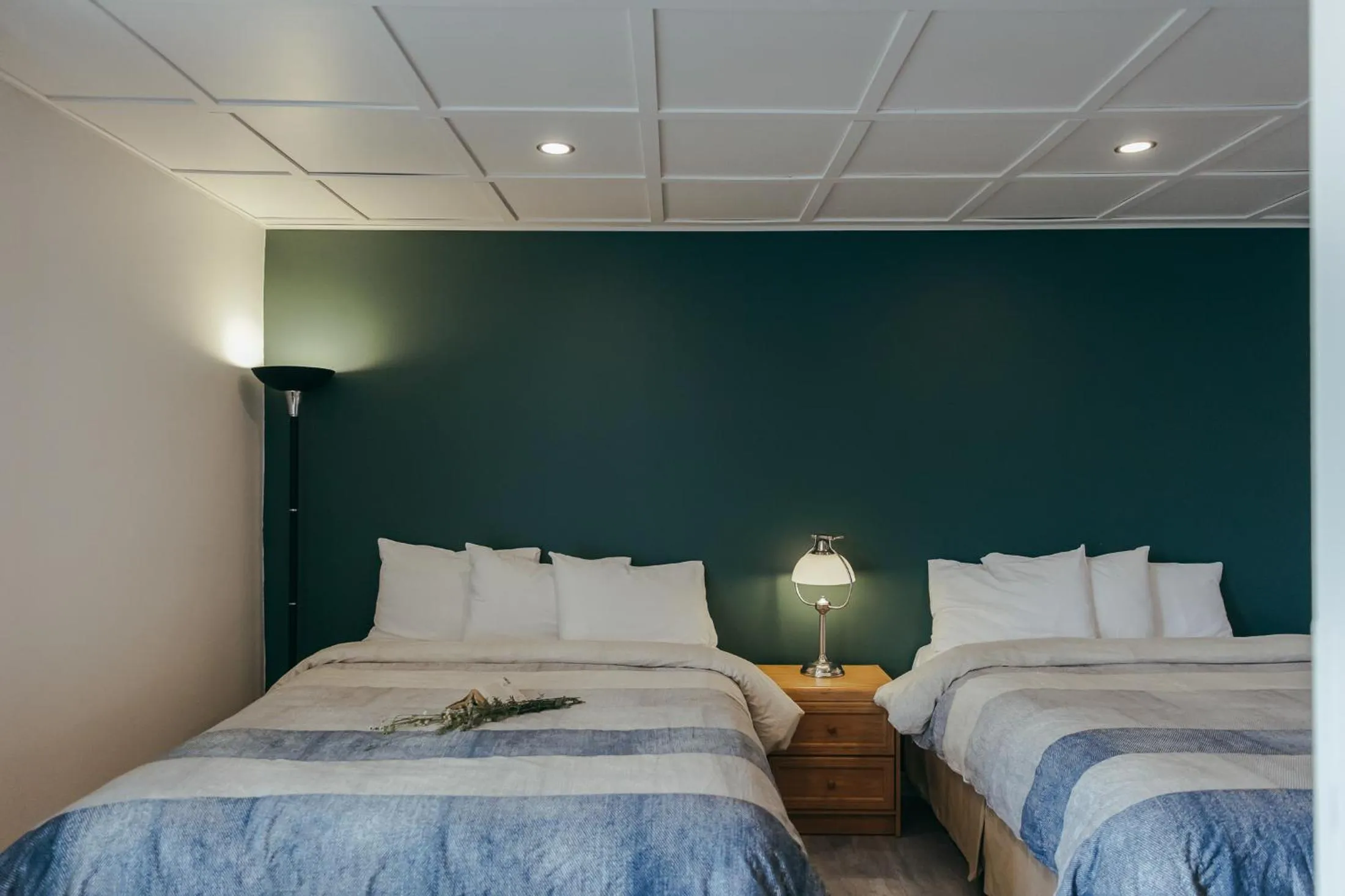 Bed in Motel Des Cascades