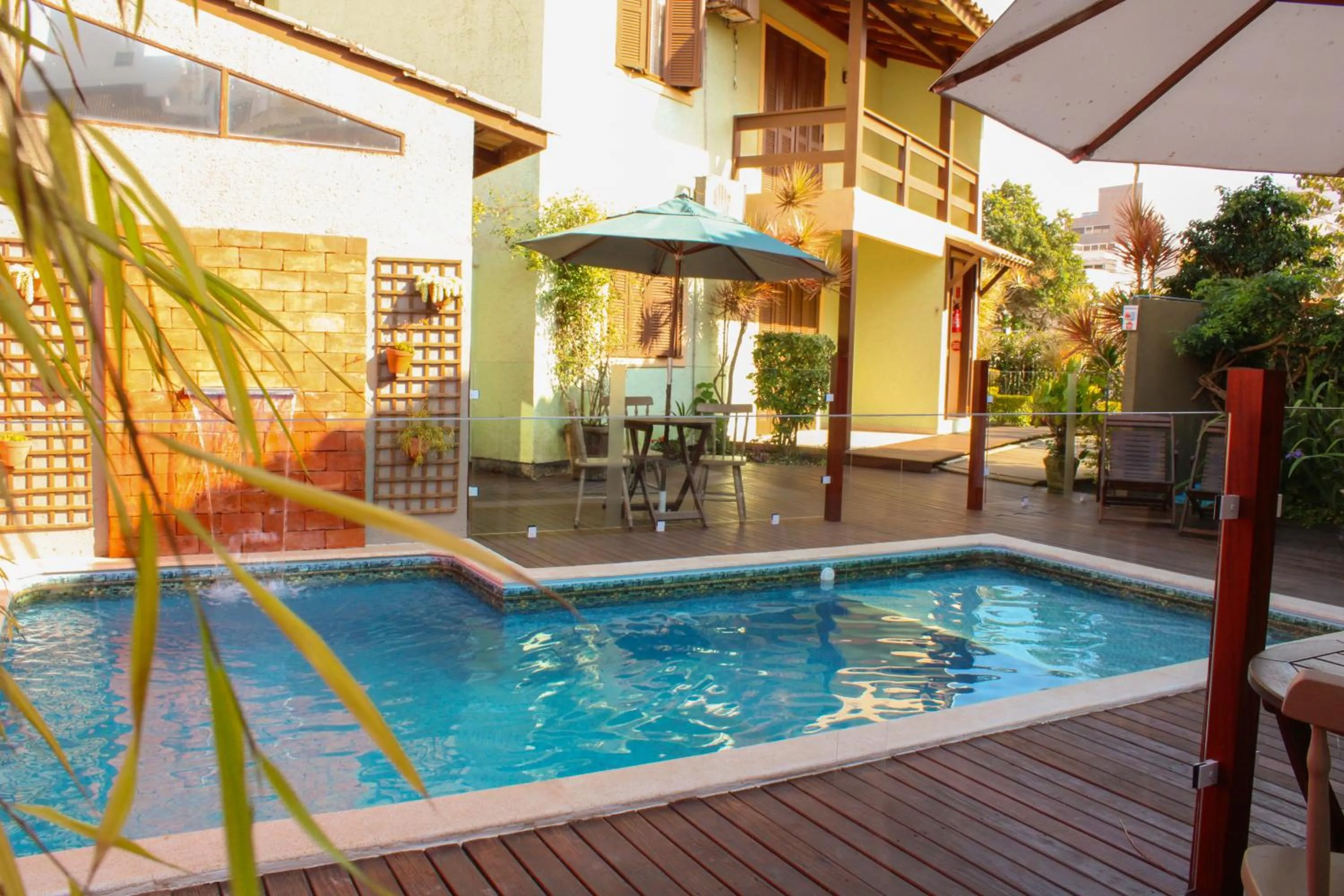 Pool view in Pousada Do Capitão