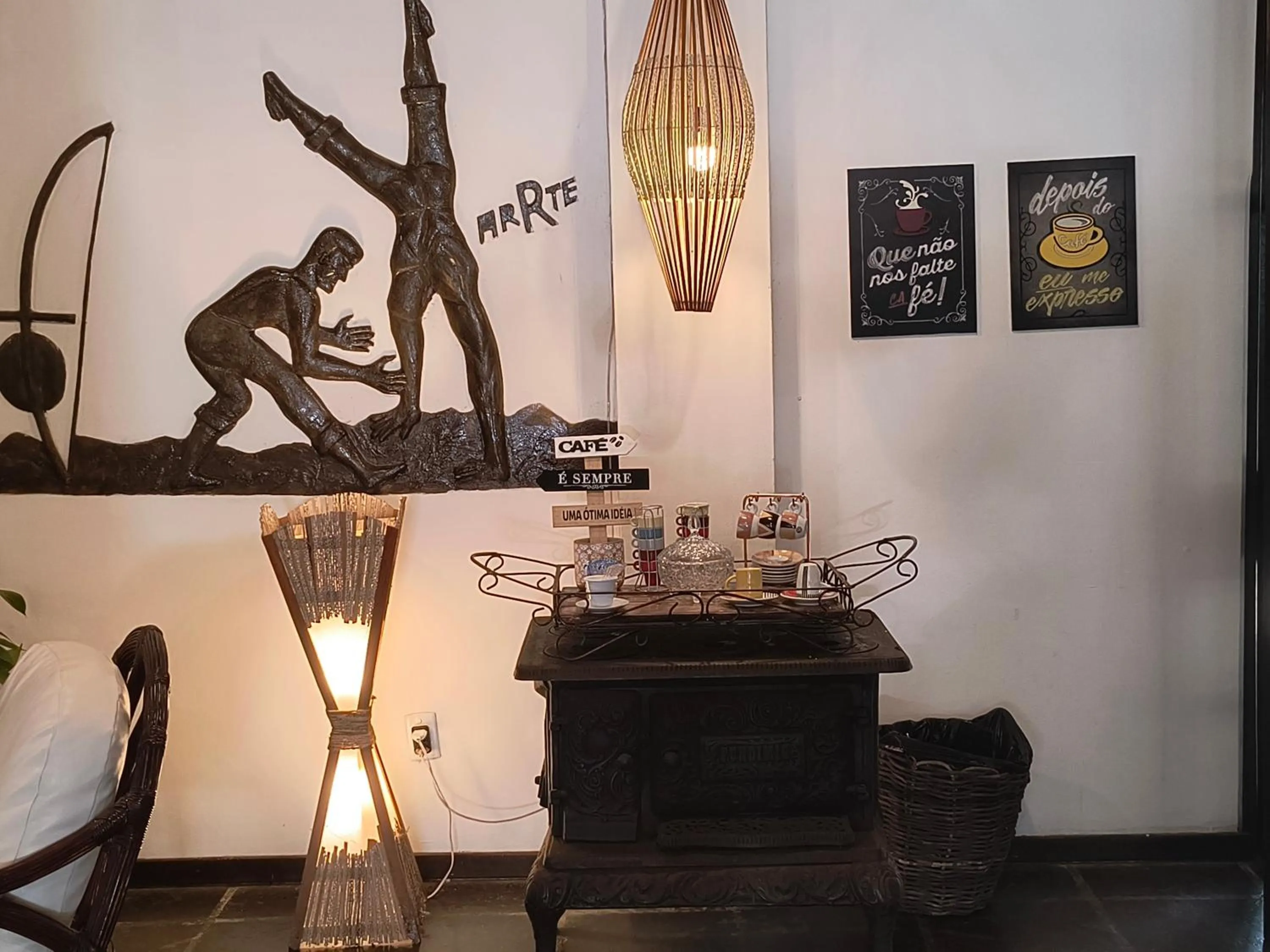 Living room in Pousada Guaratiba