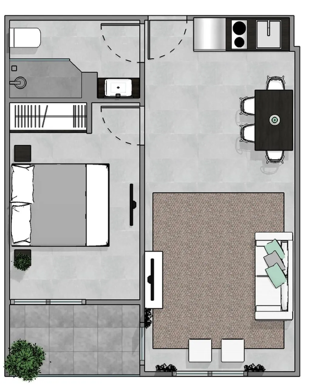 Floor plan in NOON Village Tower 1