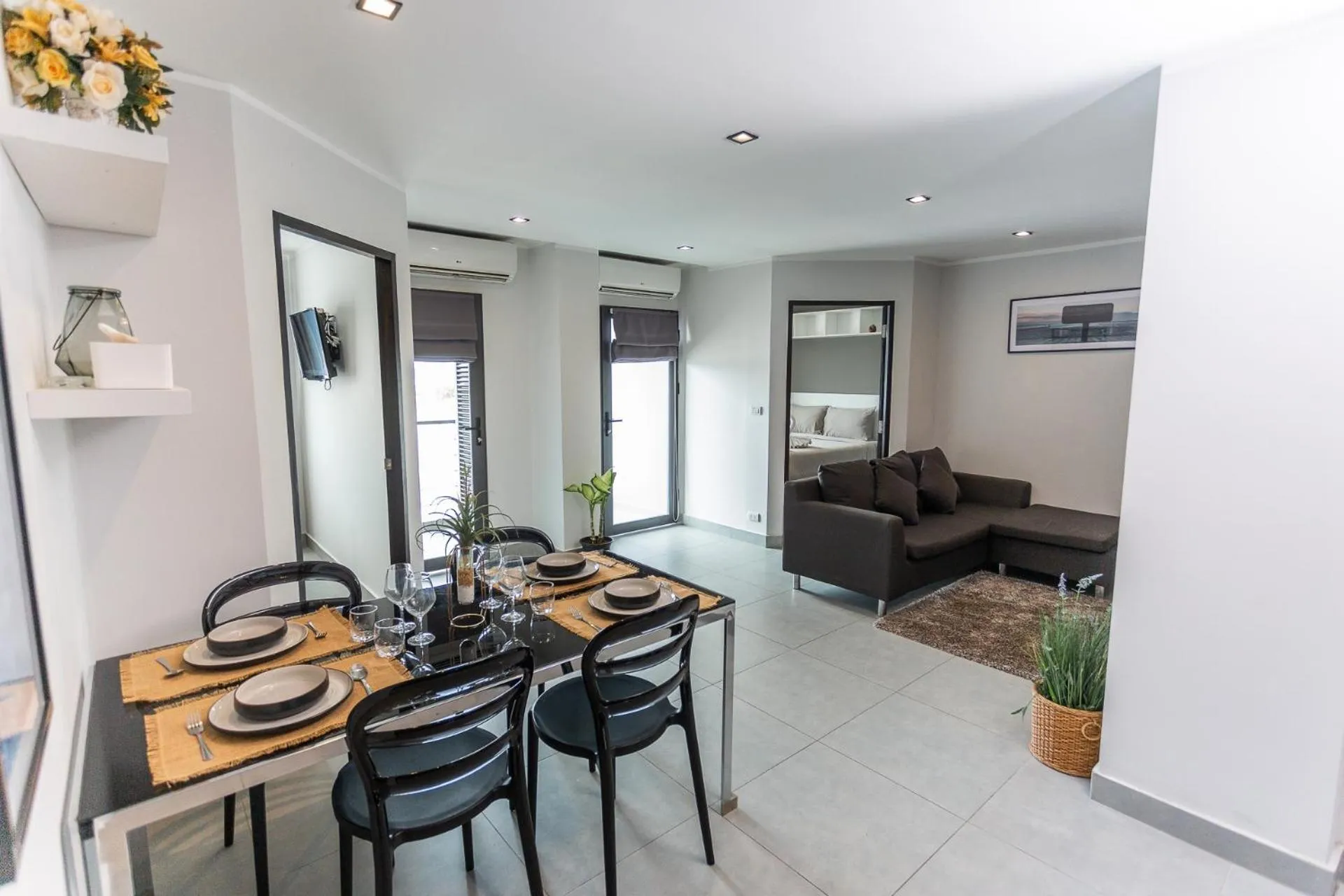 Living room in NOON Village Tower 1