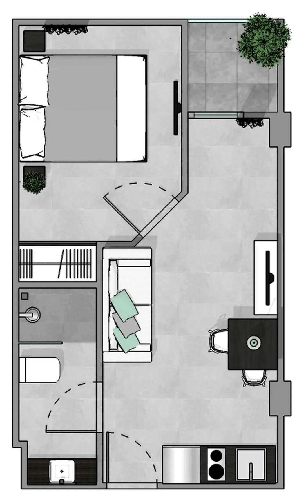 Floor plan in NOON Village Tower 1