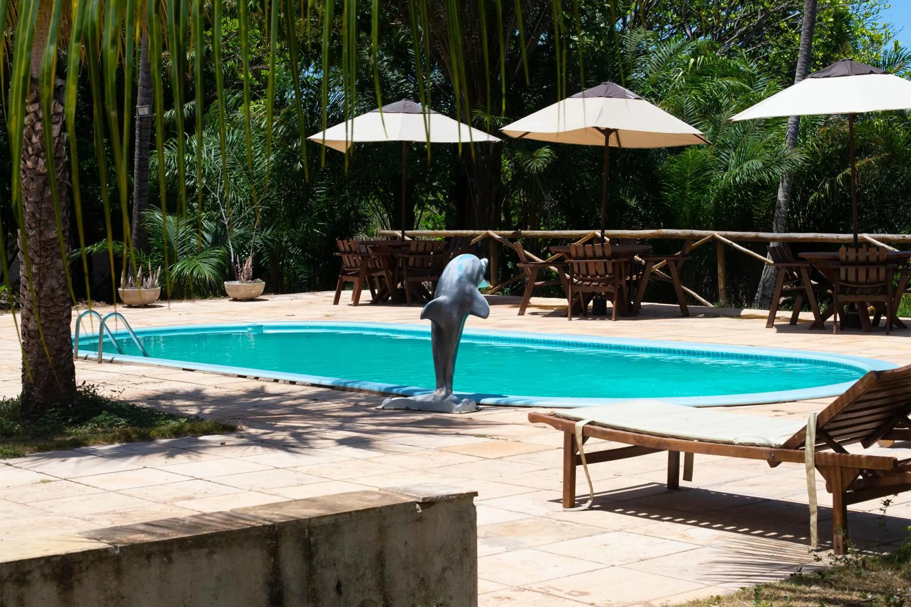 Pool view in Pousada Mar de Estrelas