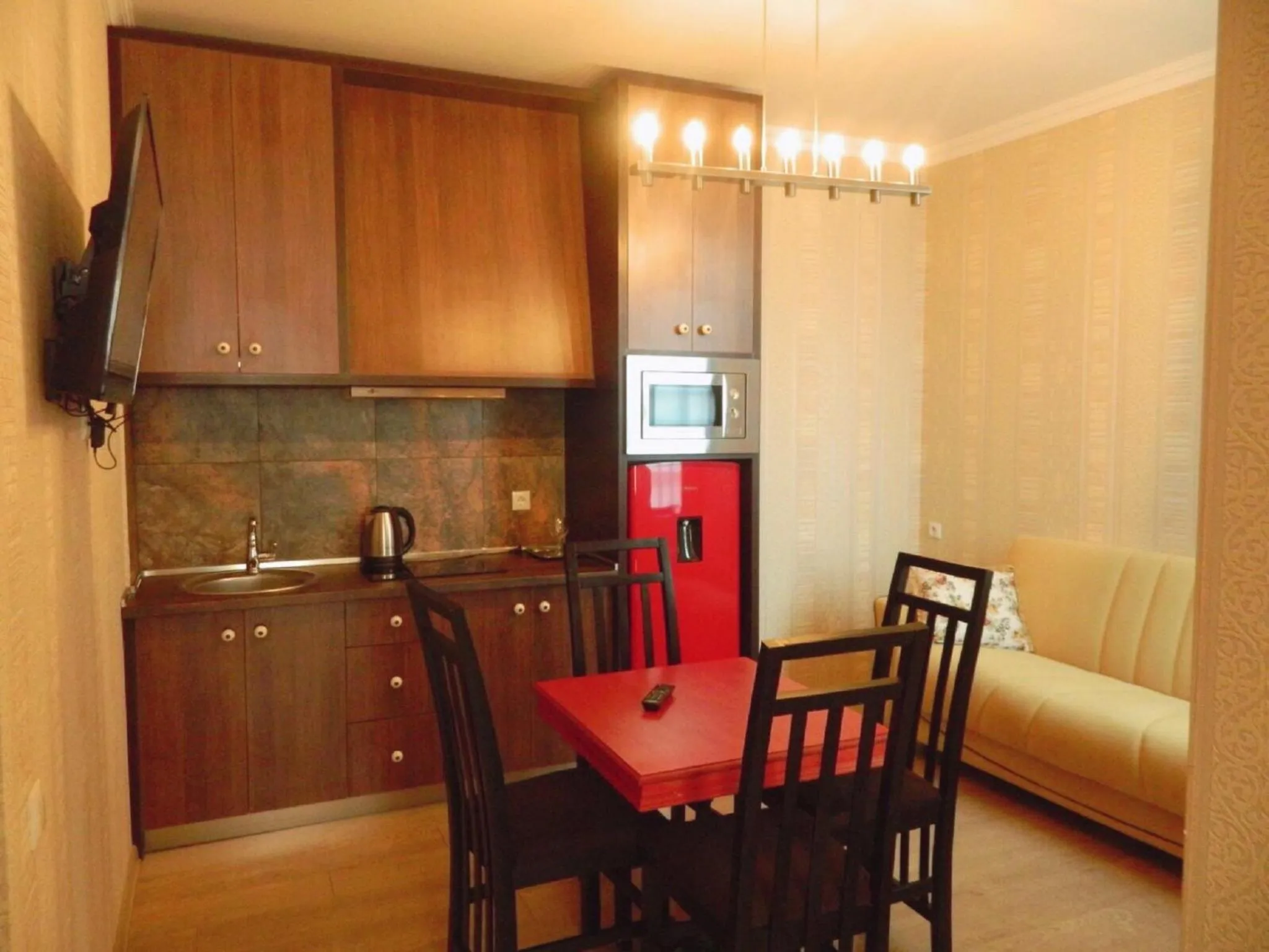 Kitchen or kitchenette in Eleon Boutique Hotel