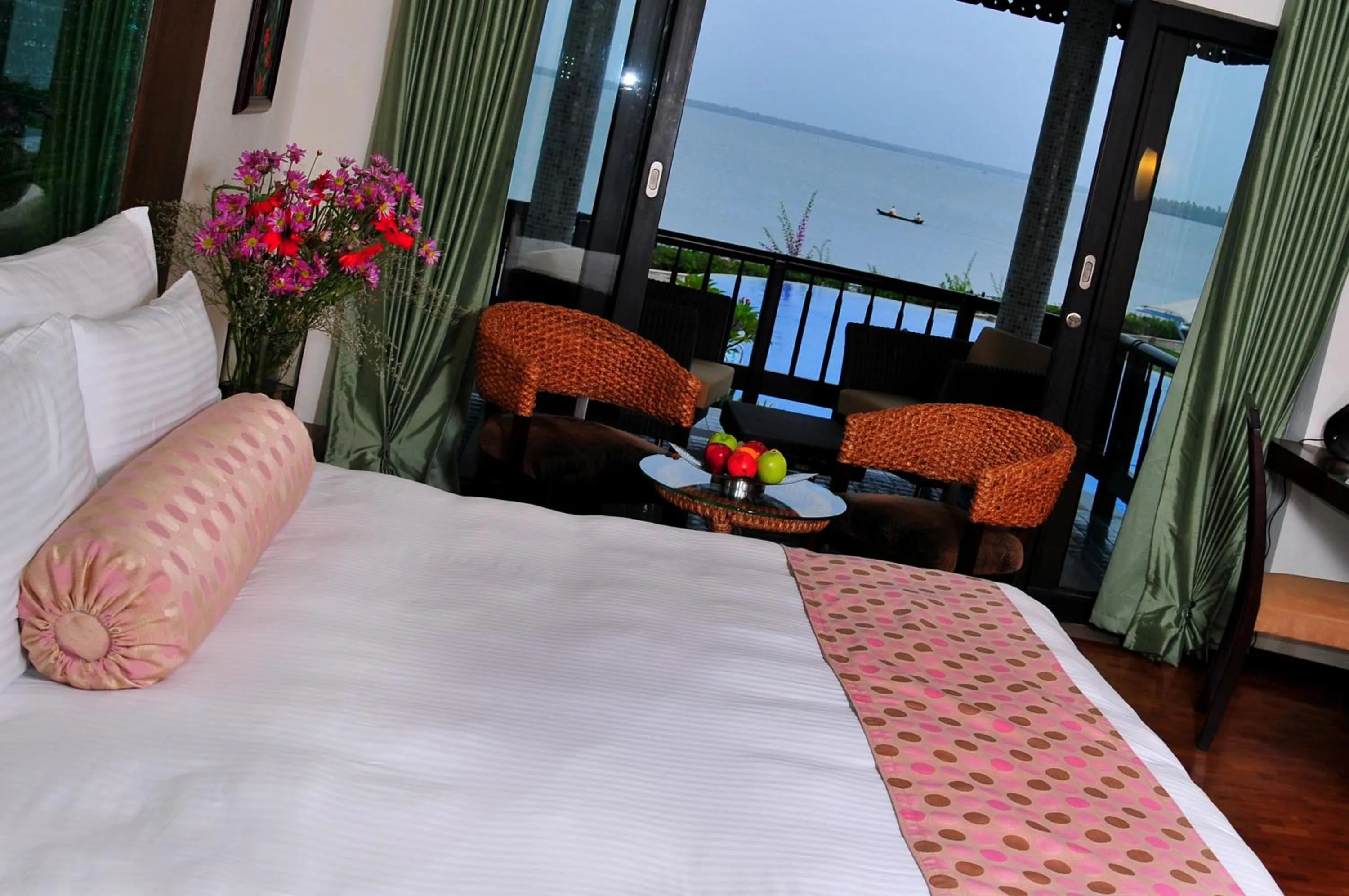 View (from property/room), Bed in Ramada Resort by Wyndham Kochi