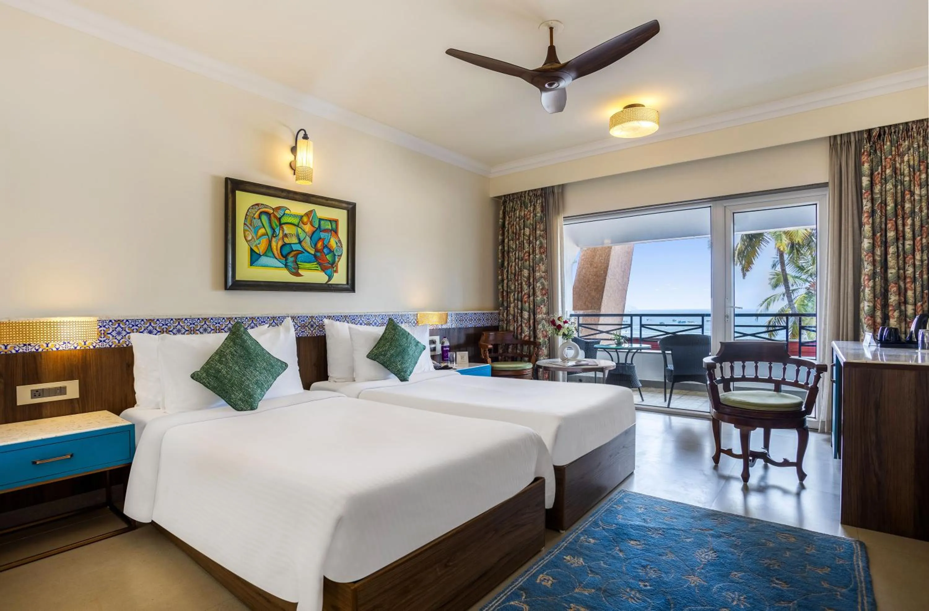 Sea view, Bed in Bogmallo Beach Resort