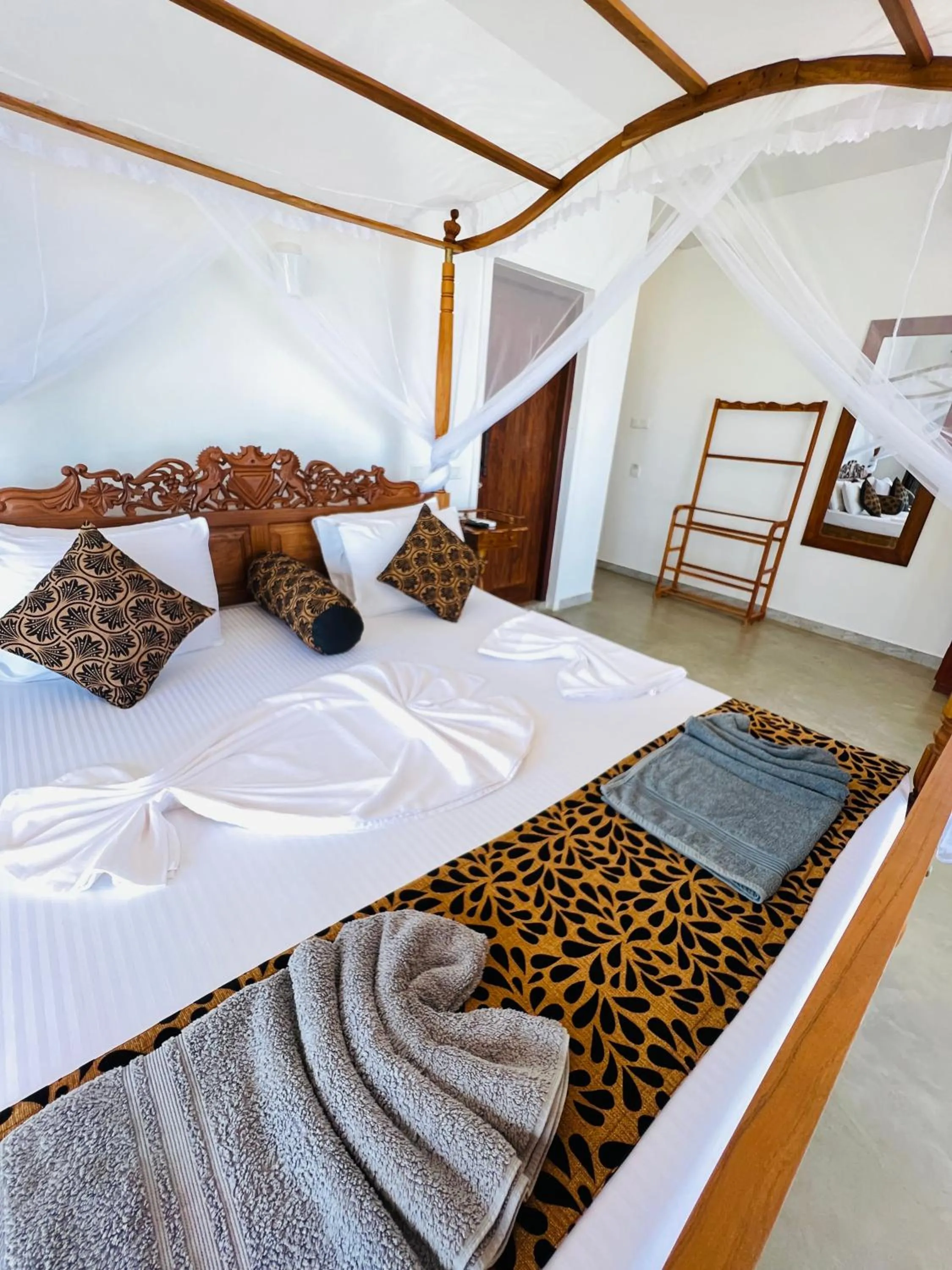 Bed in Top Secret Beach Hotel