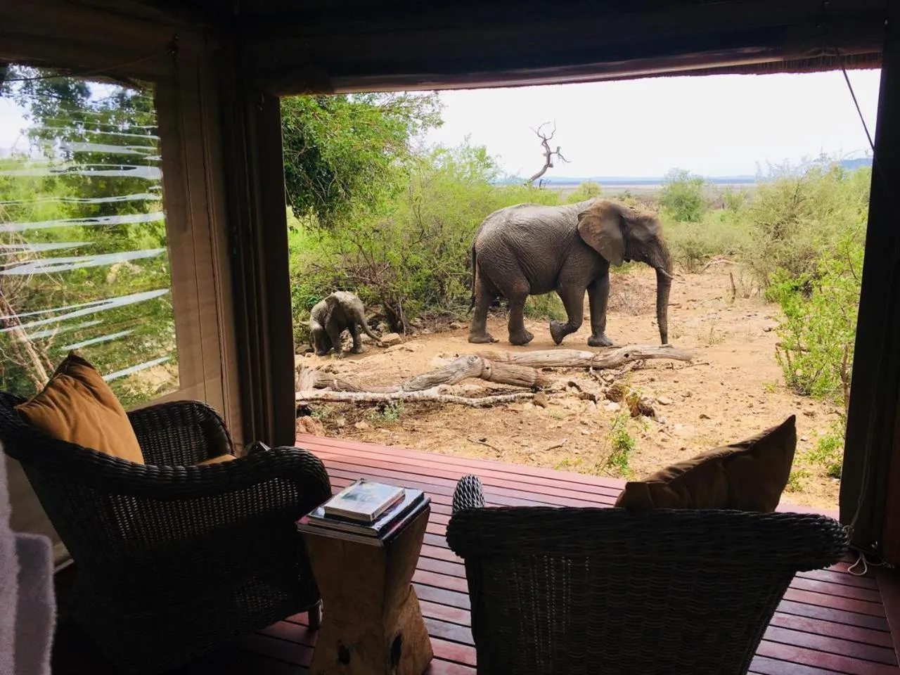 Patio in Impodimo Game Lodge