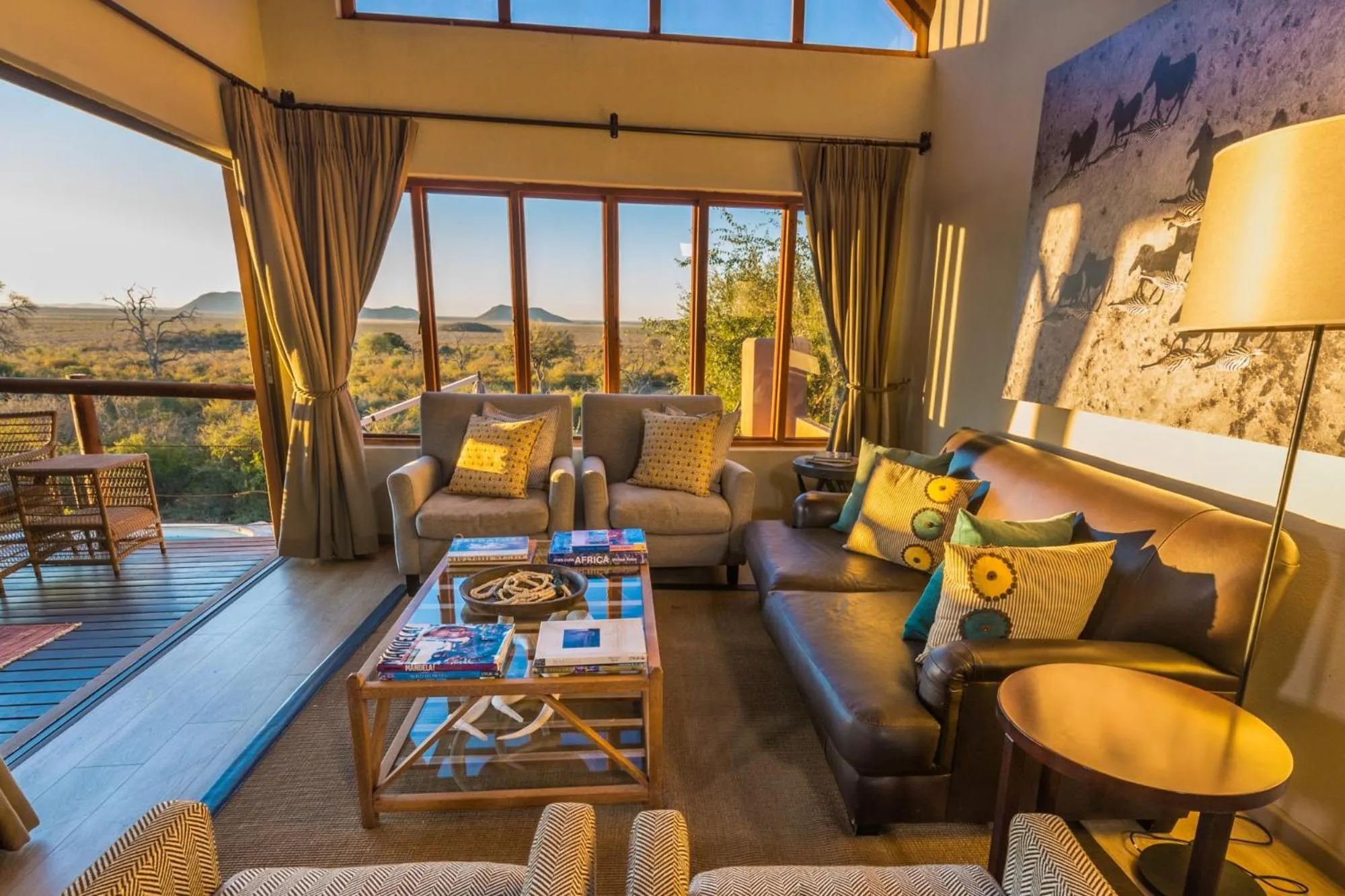 Seating area in Impodimo Game Lodge