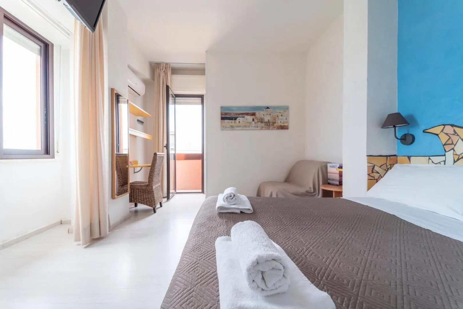 Bed in Hotel Giorgetti Orange