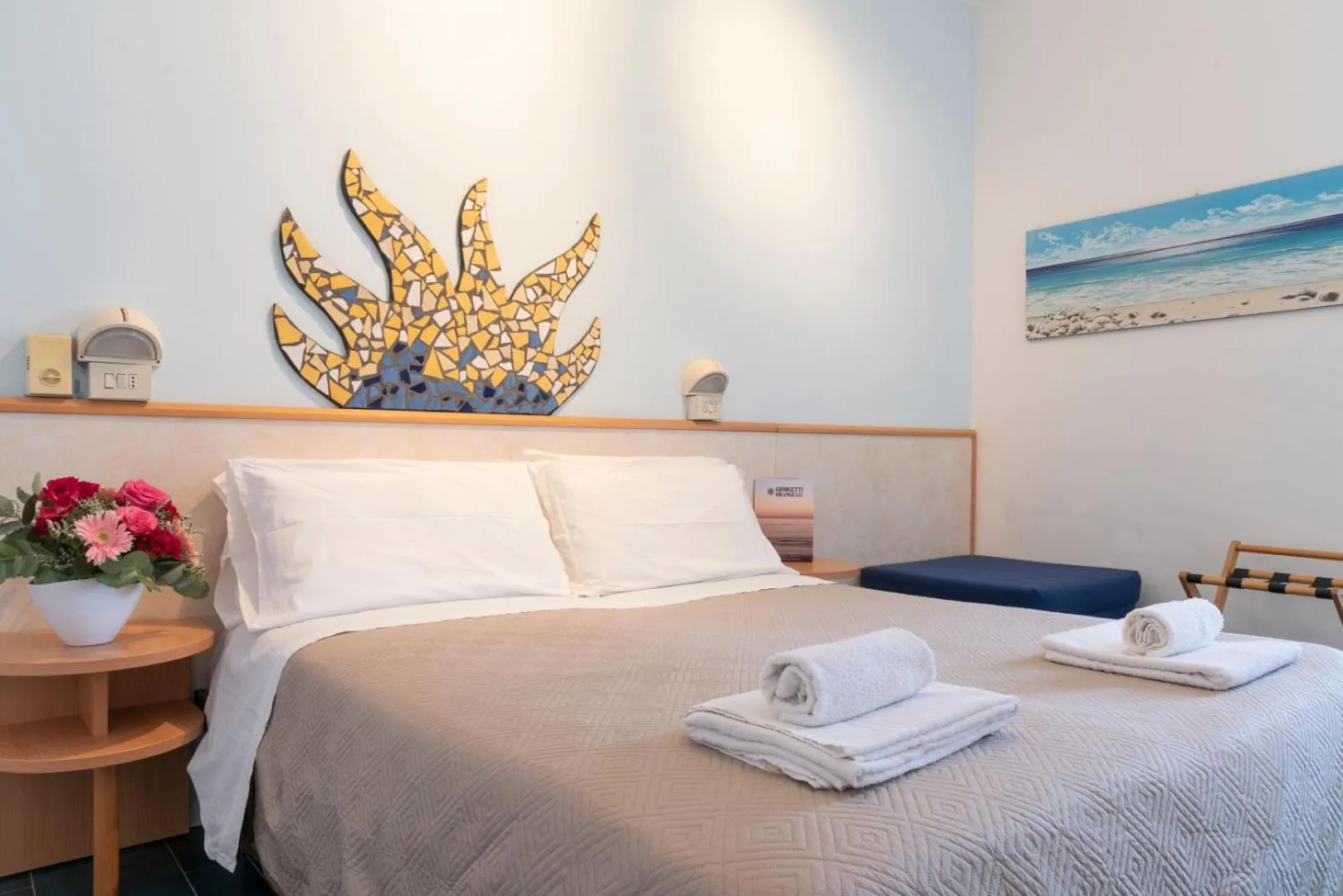 Bed in Hotel Giorgetti Orange