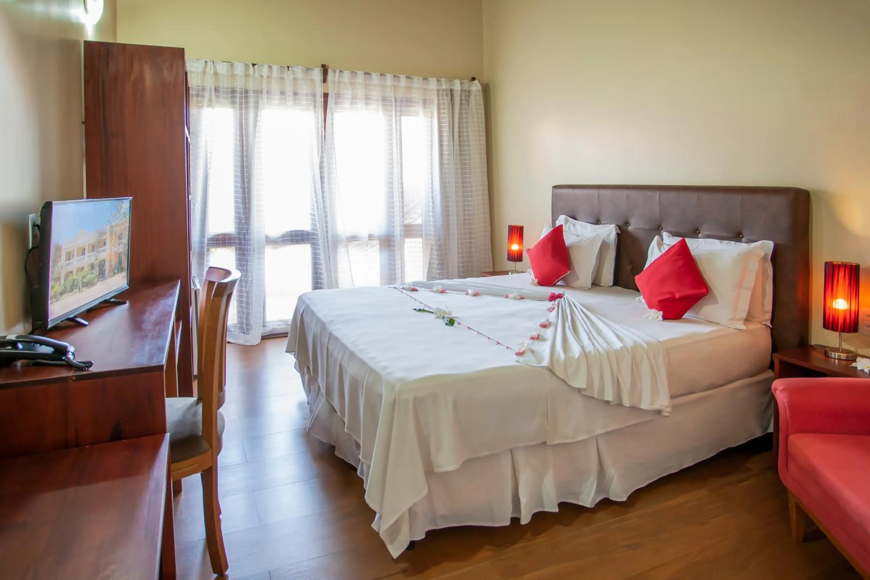 Bed in Hotel Villa Beija Flor