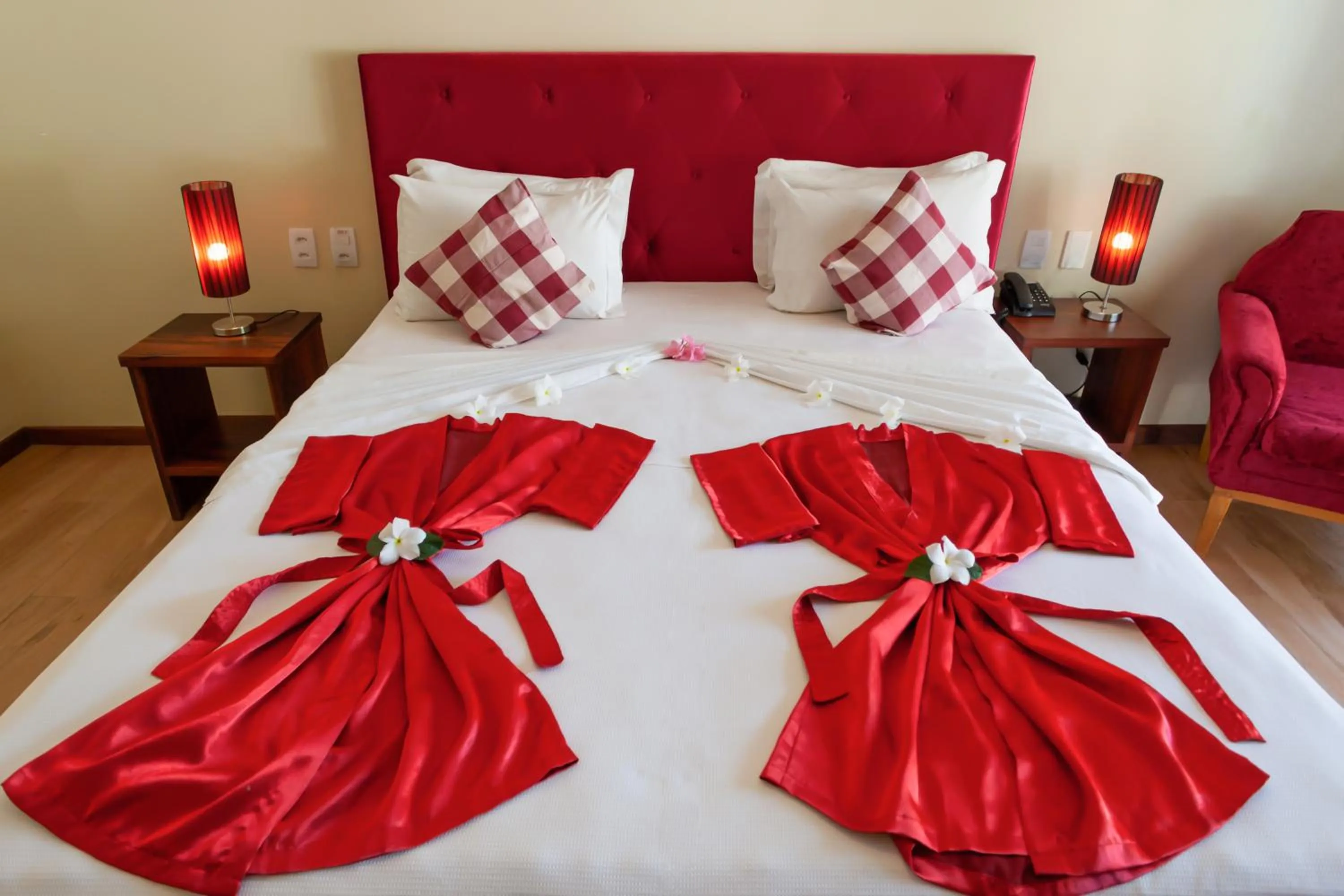 Bed in Hotel Villa Beija Flor