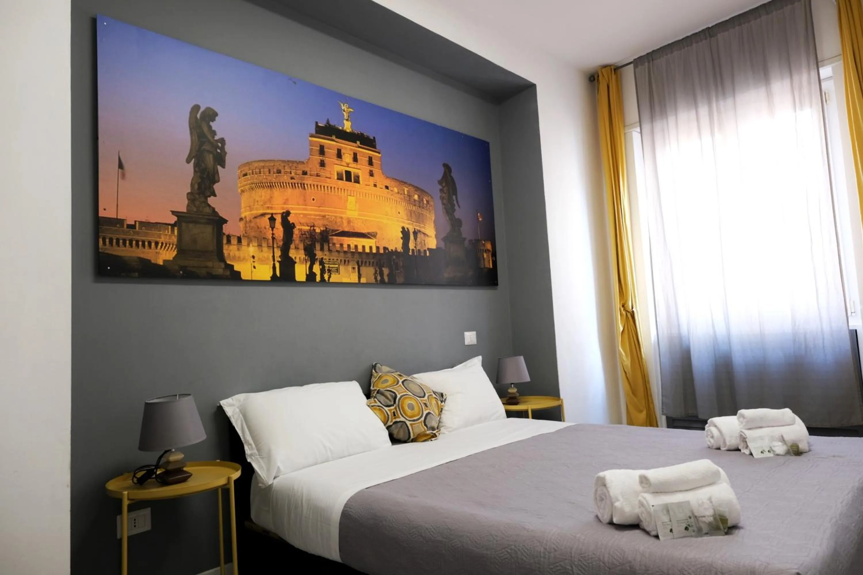 Bed in Vatican Central Suites