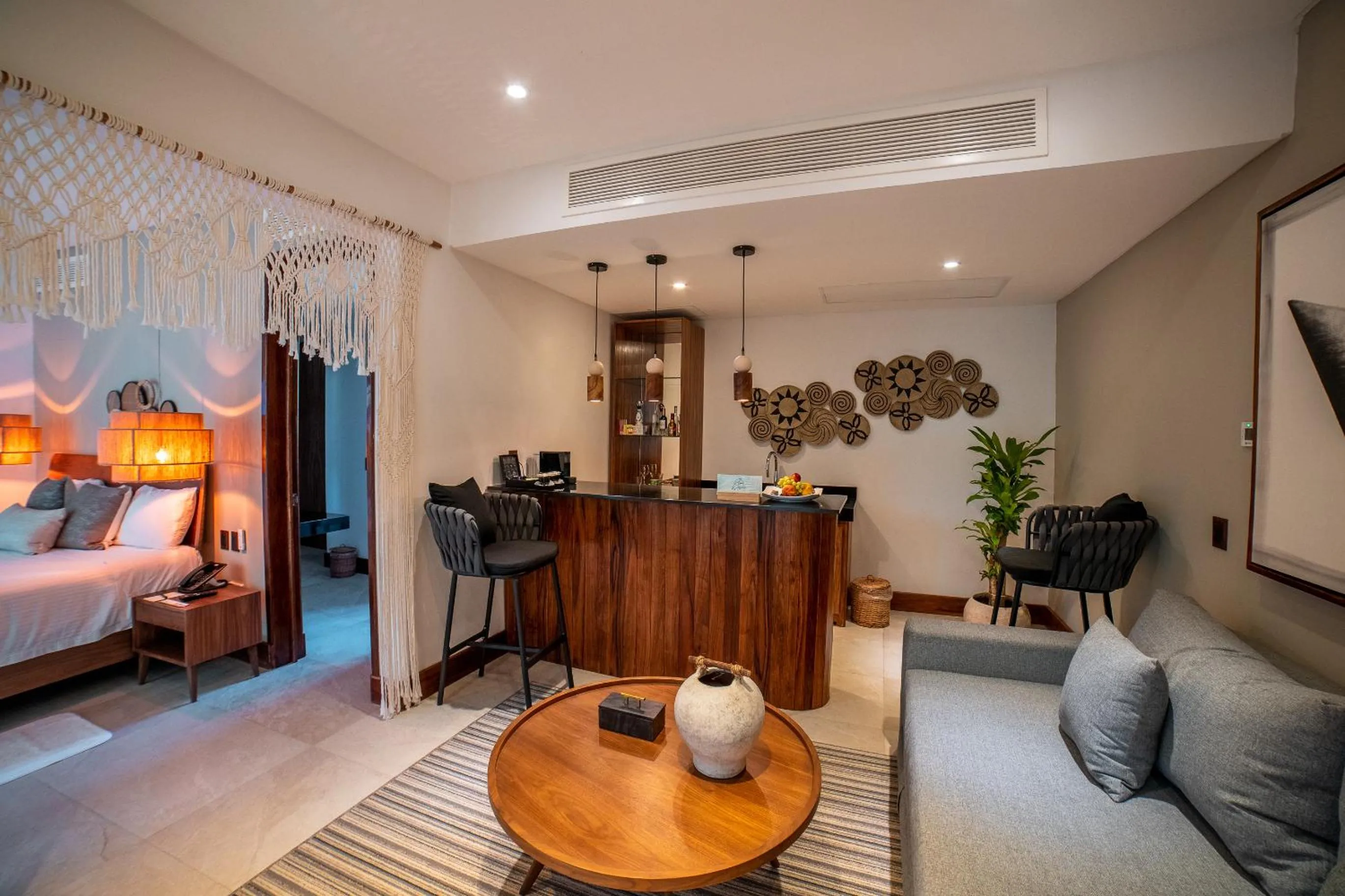 Living room, Bed in Ana y Jose Tulum Hotel & Beach Club