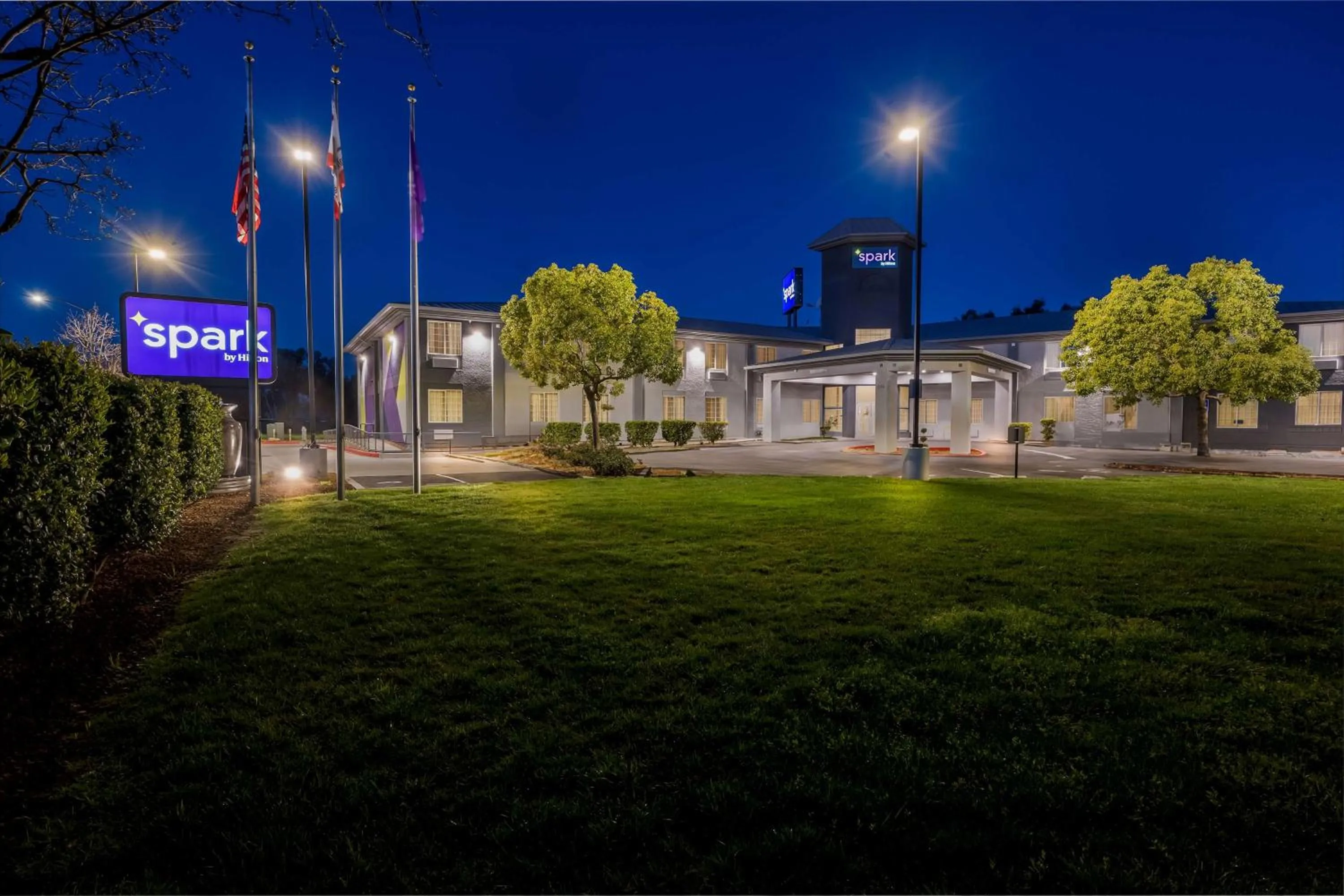 Property building in Spark by Hilton Newest Hotel in Williams CA