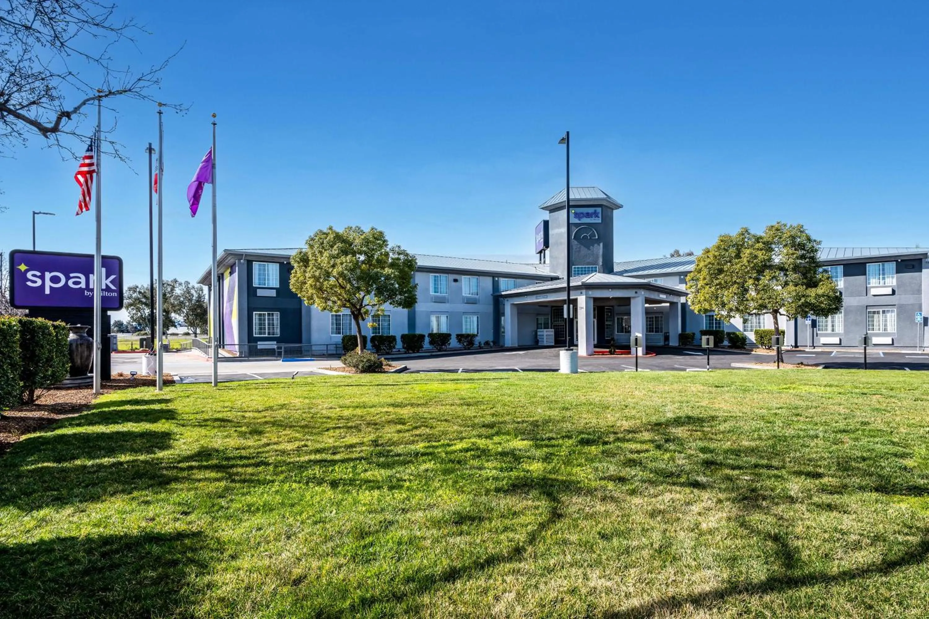 Property building in Spark by Hilton Newest Hotel in Williams CA