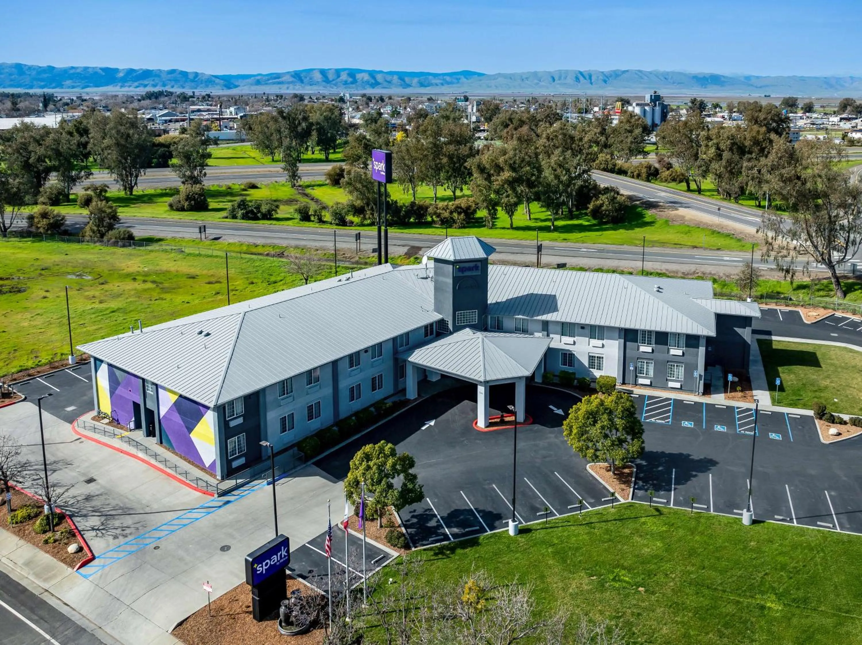 Property building in Spark by Hilton Newest Hotel in Williams CA